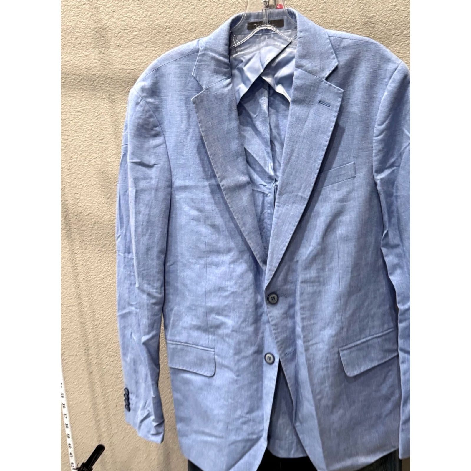 Vintage Arber Blue Linen Ctn Jacket Coat Sz 84 40 R Medium M Blazer Men XS? Size 40R - 4 Thumbnail