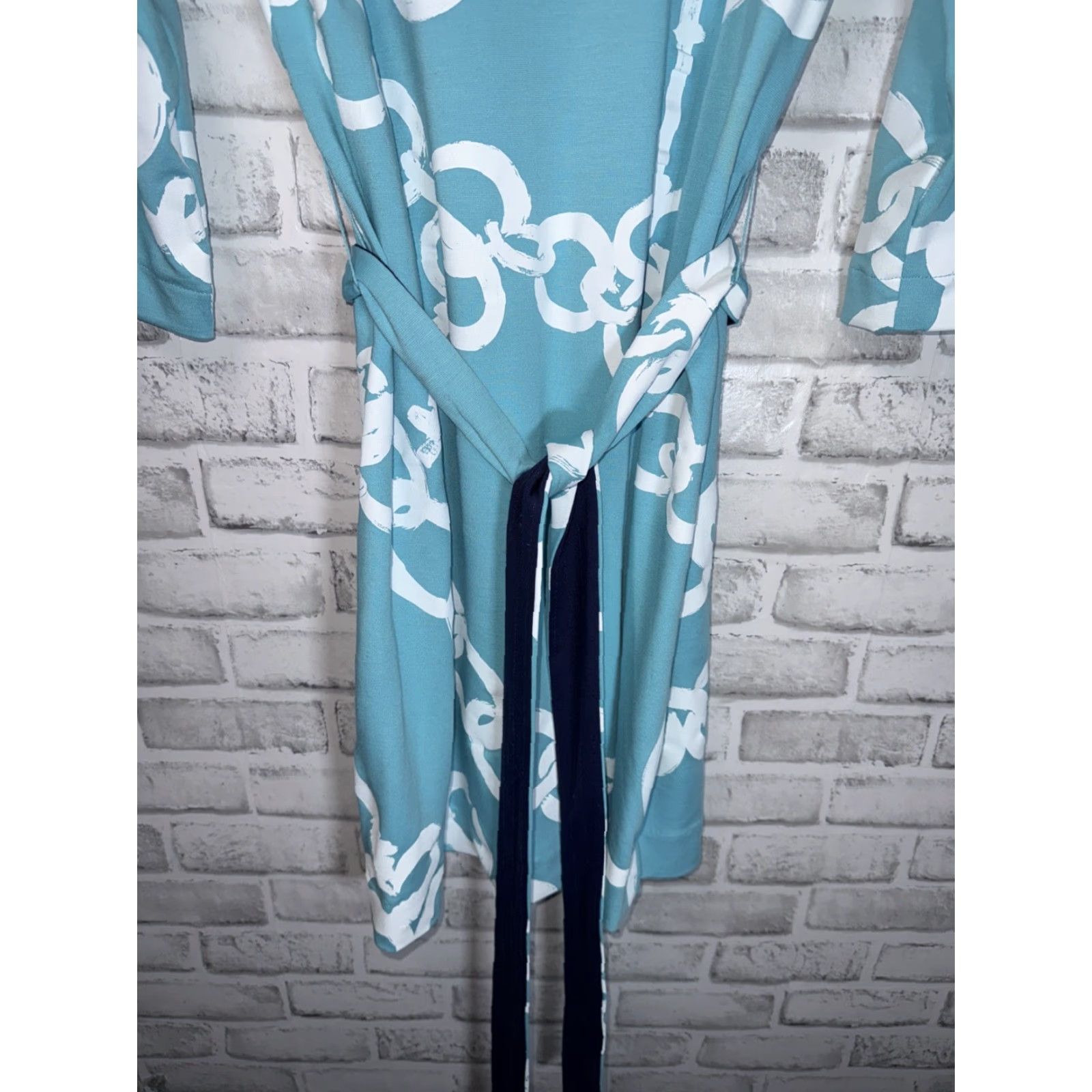 Lilly Pulitzer VINTAGE Lilly Pulitzer Jonah Posh Ponte KeyChain Print Belted Rayon Dress L Size L / US 10 / IT 46 - 5 Thumbnail
