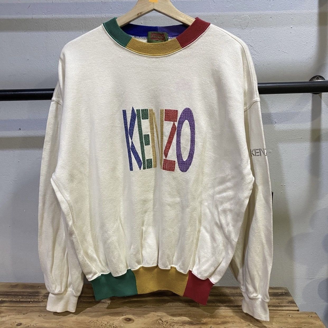 Kenzo Kenzo Spell Out Logo Multicolour Sweatshirt pharrell William Size US L / EU 52-54 / 3 - 1 Thumbnail