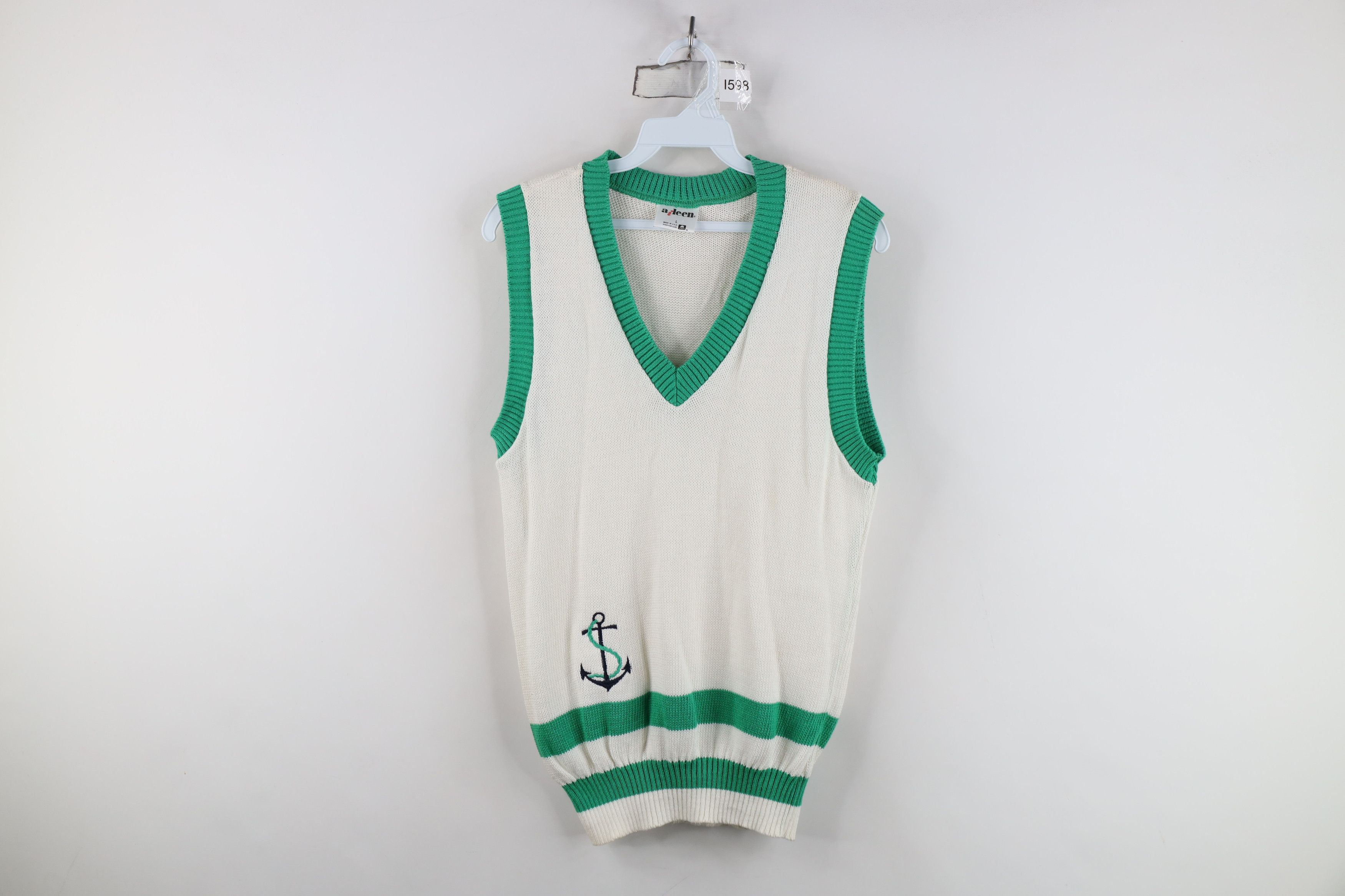 Vintage Vintage 70s Streetwear Boat Anchor Sailing Sweater Vest USA Size L / US 10 / IT 46 - 1 Thumbnail
