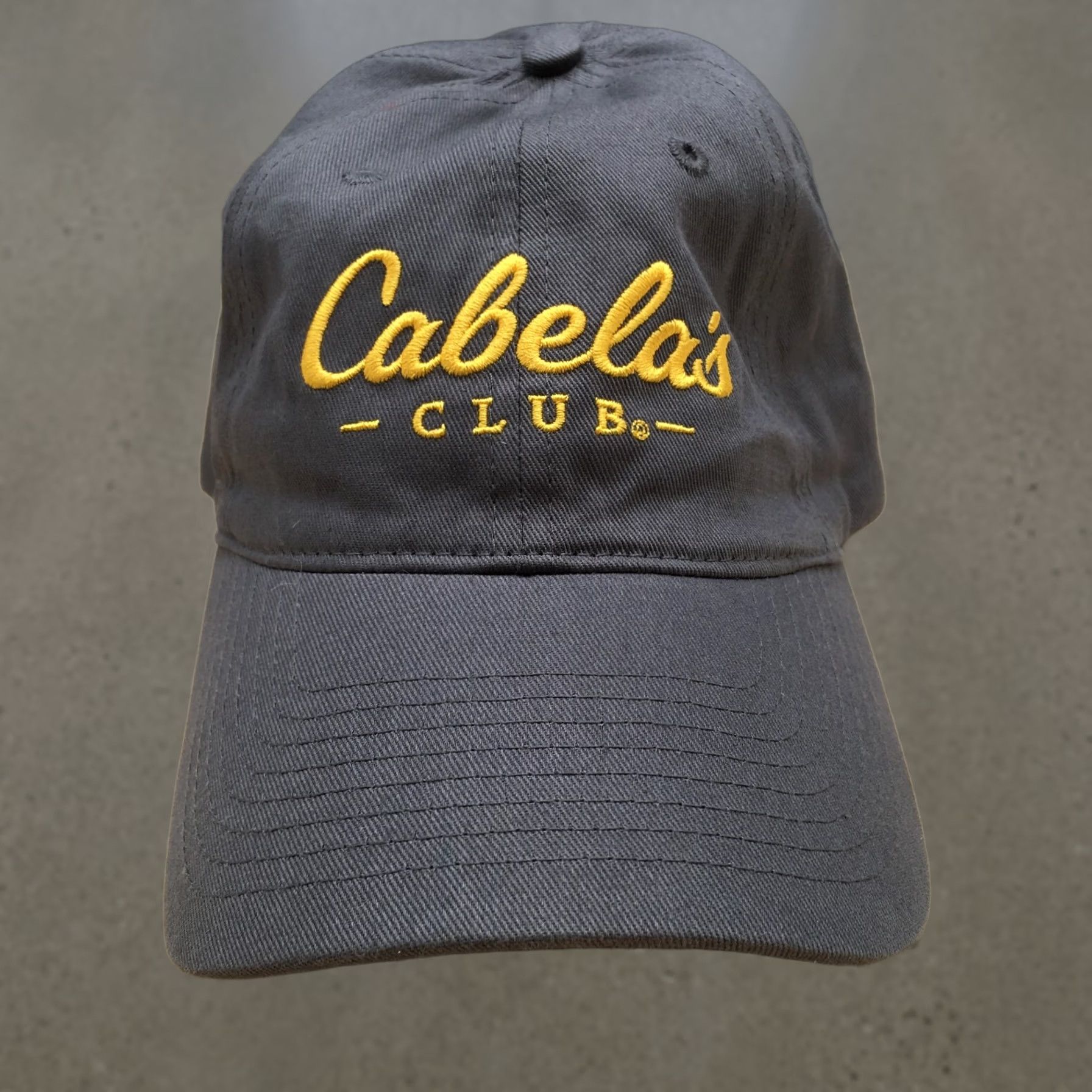 Vintage Cabela's Baseball Cap Hat Mens One Size Grey Adjustable Back Canvas Cotton Back Navy? Size ONE SIZE - 1 Thumbnail