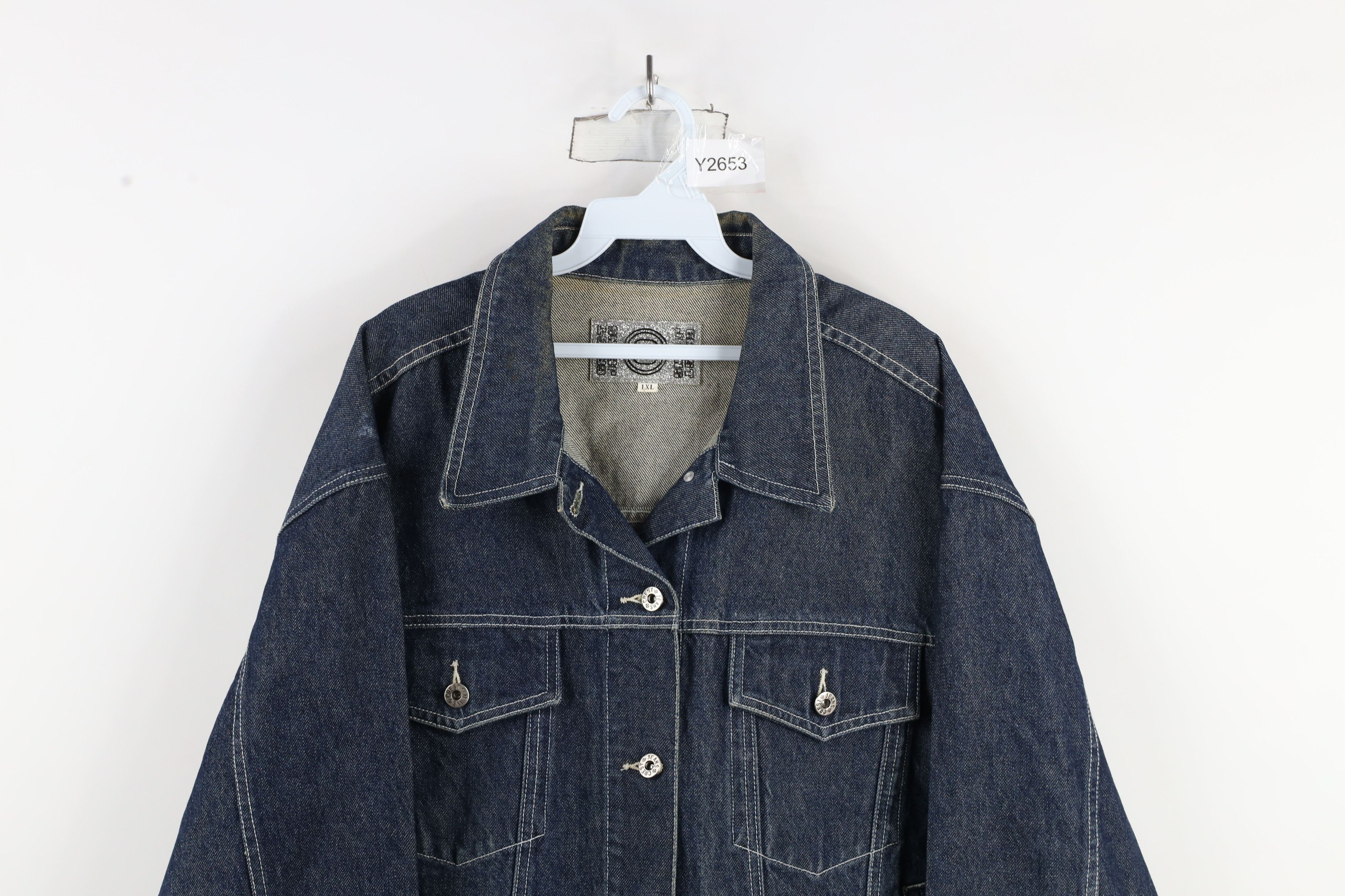 Vintage Vintage 90s Y2K Streetwear Baggy Denim Jean Trucker Jacket Size XL / US 12-14 / IT 48-50 - 2 Thumbnail