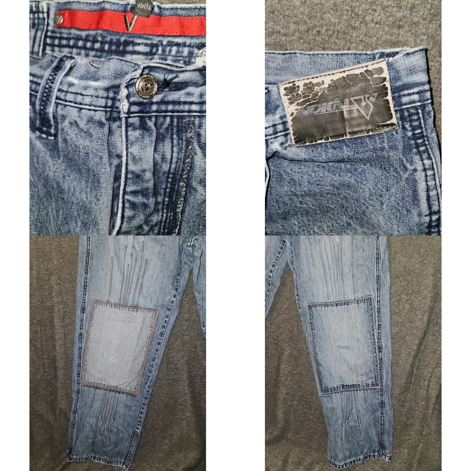 Vintage VINTAGE Vokal Baggy Jeans Men's 34x29.5 Blue High Rise Hip Hop Y2K Hipster Straight 90s Distressed Logo Embroidered Pockets Mens Size US 34 / EU 50 - 8 Thumbnail