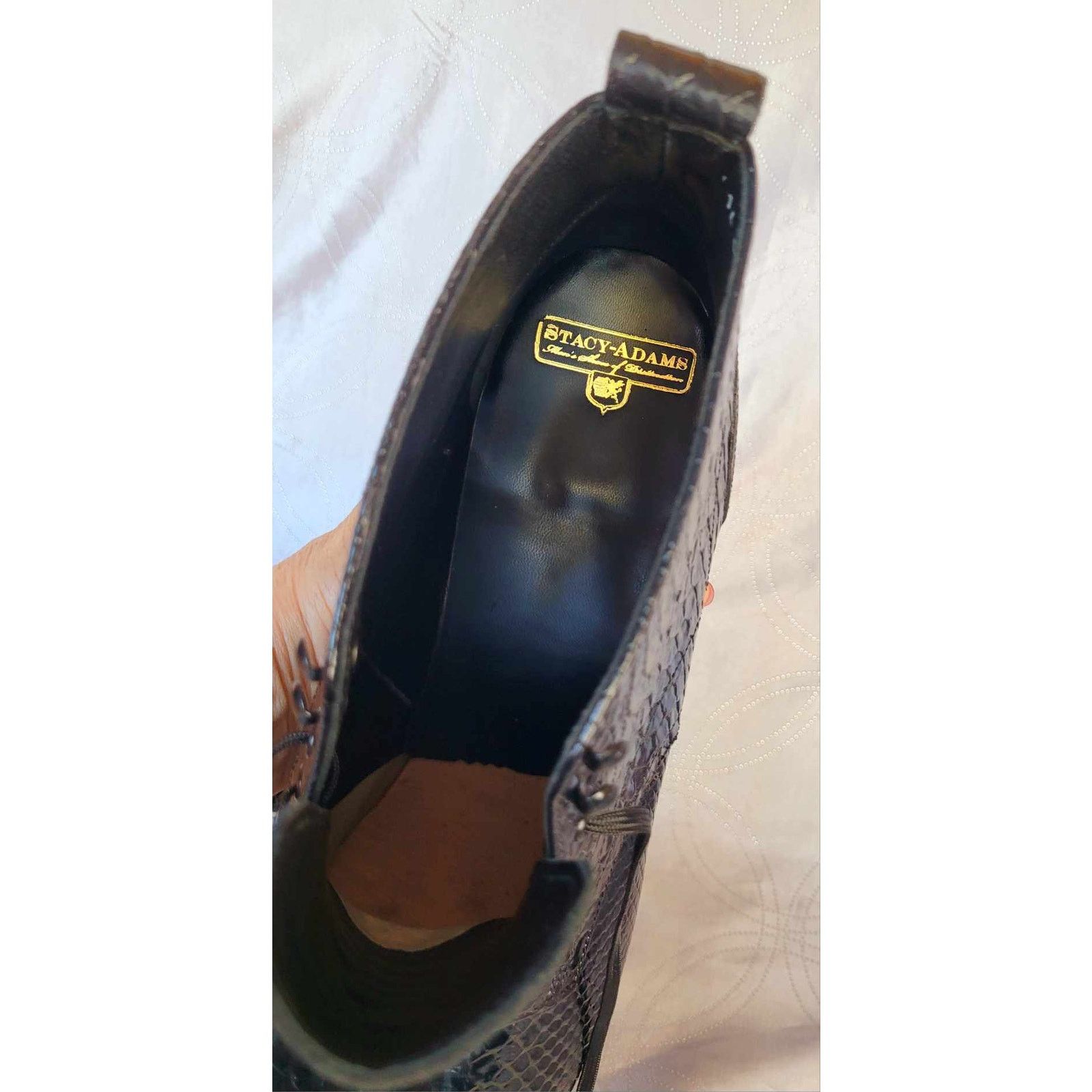 Stacy Adams NEW Size 14D Stacy Adams Black Leather High Top Boots Shoes Size US 14 / EU 47 - 16 Thumbnail