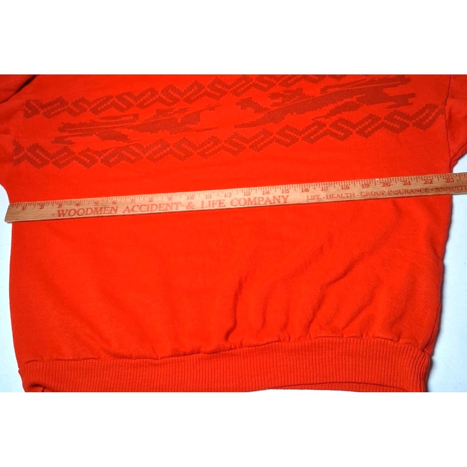 Griffin VINTAGE VA-HO Sweatshirt Small Women Red Mock Neck Griffin Pattern Pullover Knit Long Sleeve Autumn Winter Spring Cozyarna Size S / US 4 / IT 40 - 4 Thumbnail