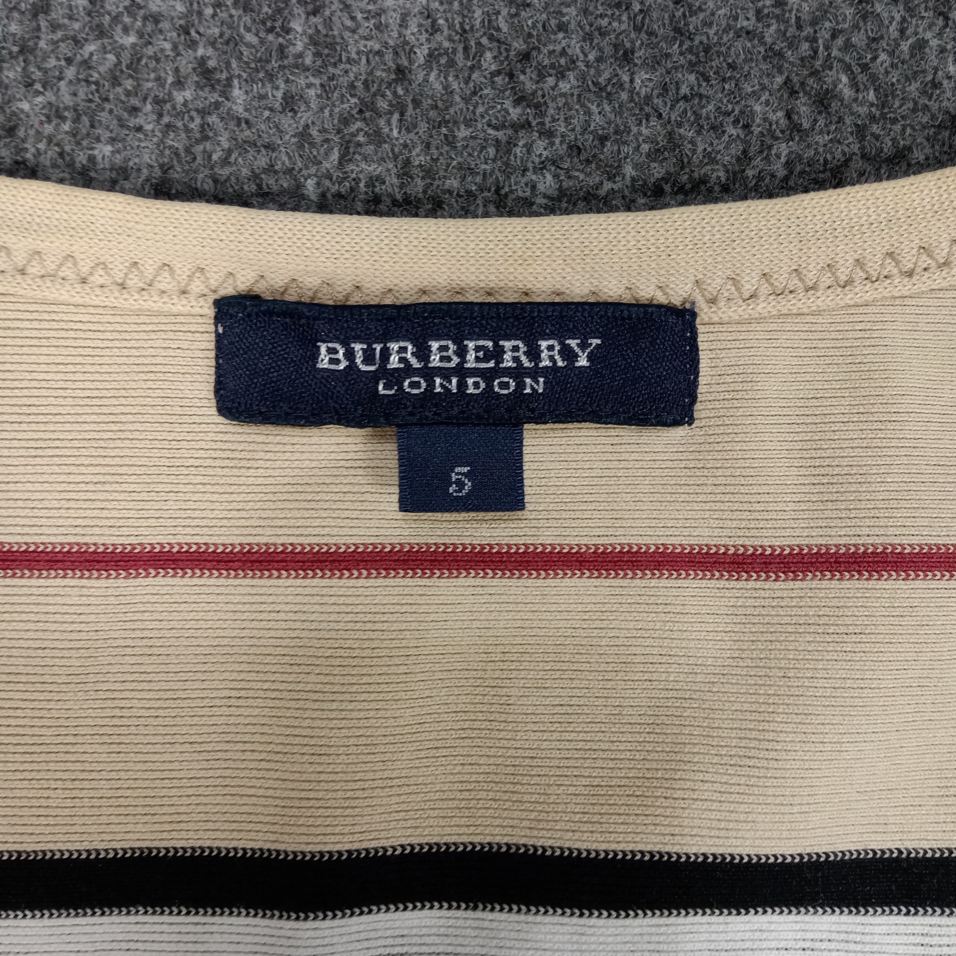 Burberry × Vintage Burberry London Stripe Design Crop Tshirt Size M / US 6-8 / IT 42-44 - 4 Thumbnail