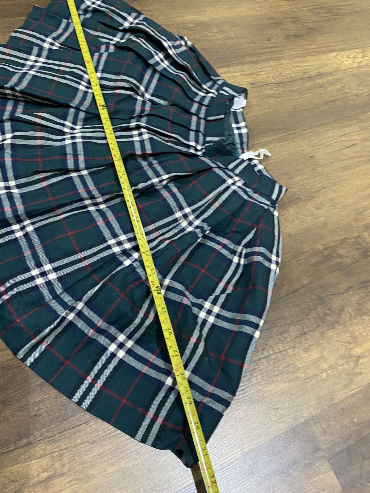Burberry Vintage Burberrys Wool Nova Check Skirt Size 22" - 8 Thumbnail