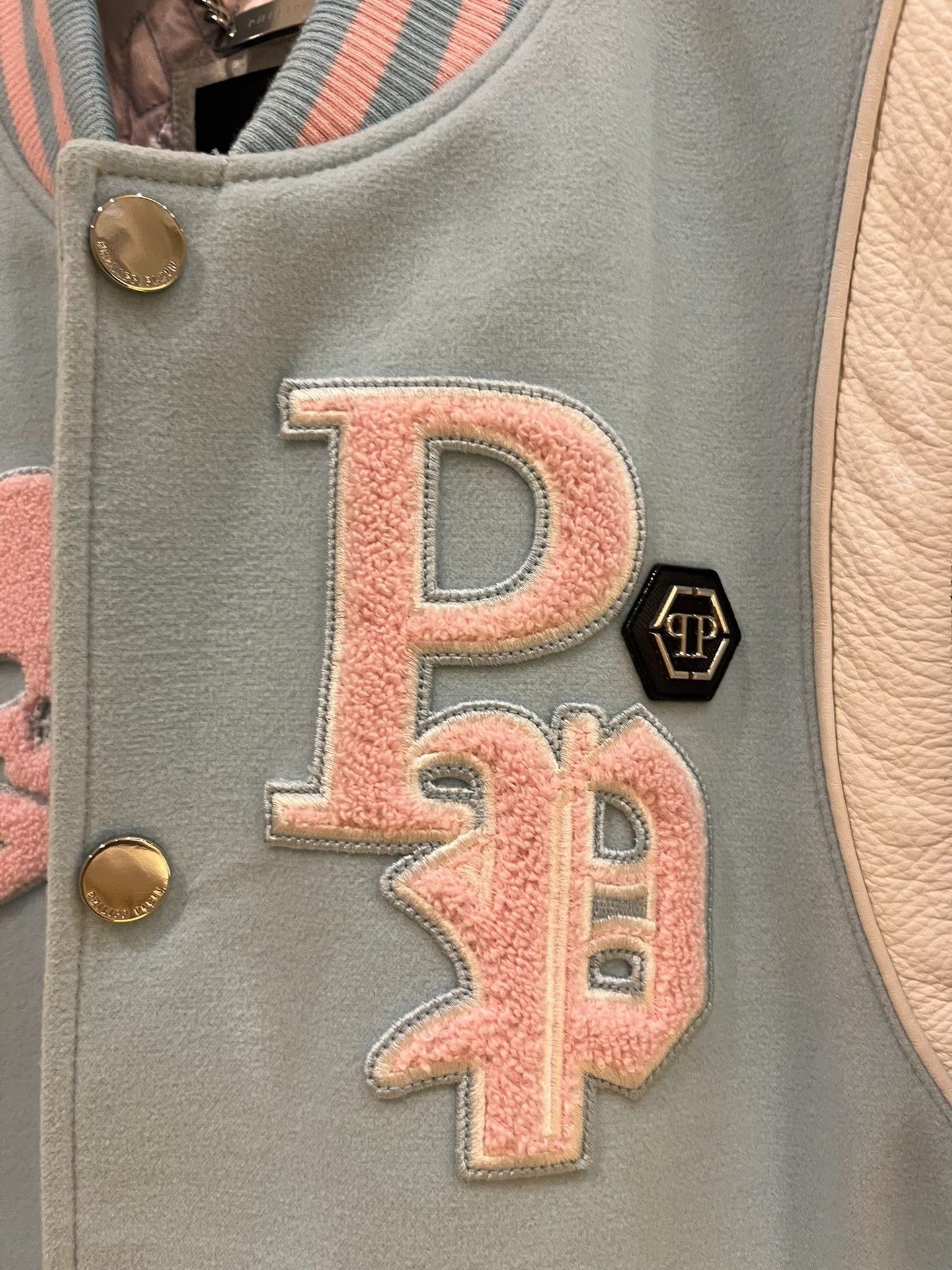 Philipp Plein Philipp Plein Pink Blue Baseball Jacket Size US S / EU 44-46 / 1 - 6 Thumbnail