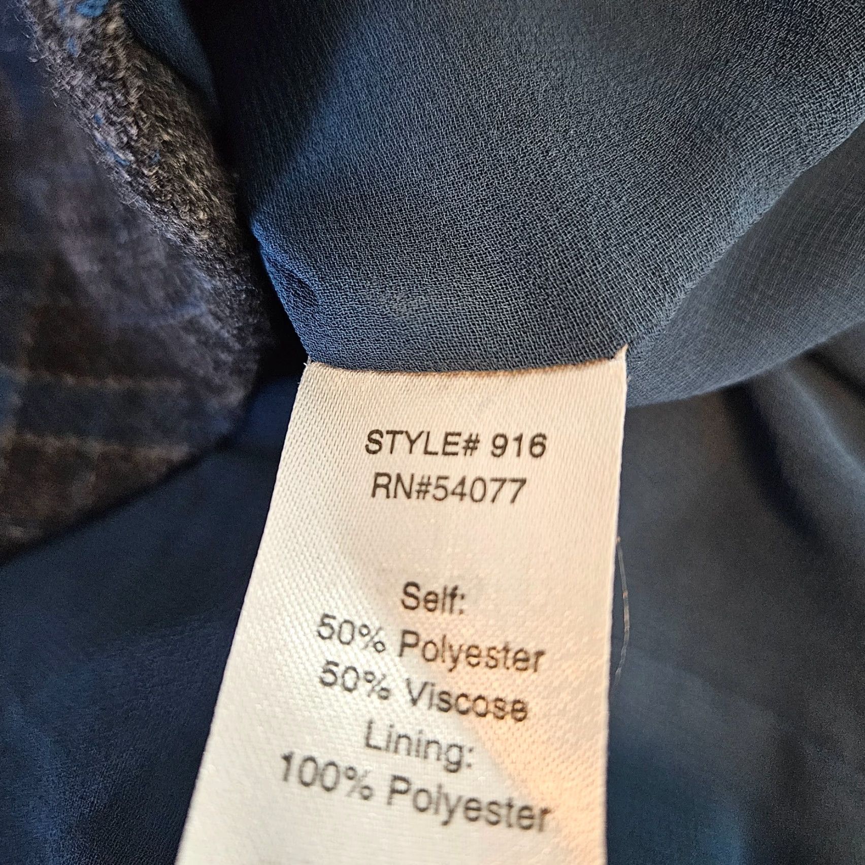 Vintage Cabi 916 Womens Court Plaid Jacket Sz 12 Gray Plaid Viscose Blend Size XL / US 12-14 / IT 48-50 - 4 Thumbnail