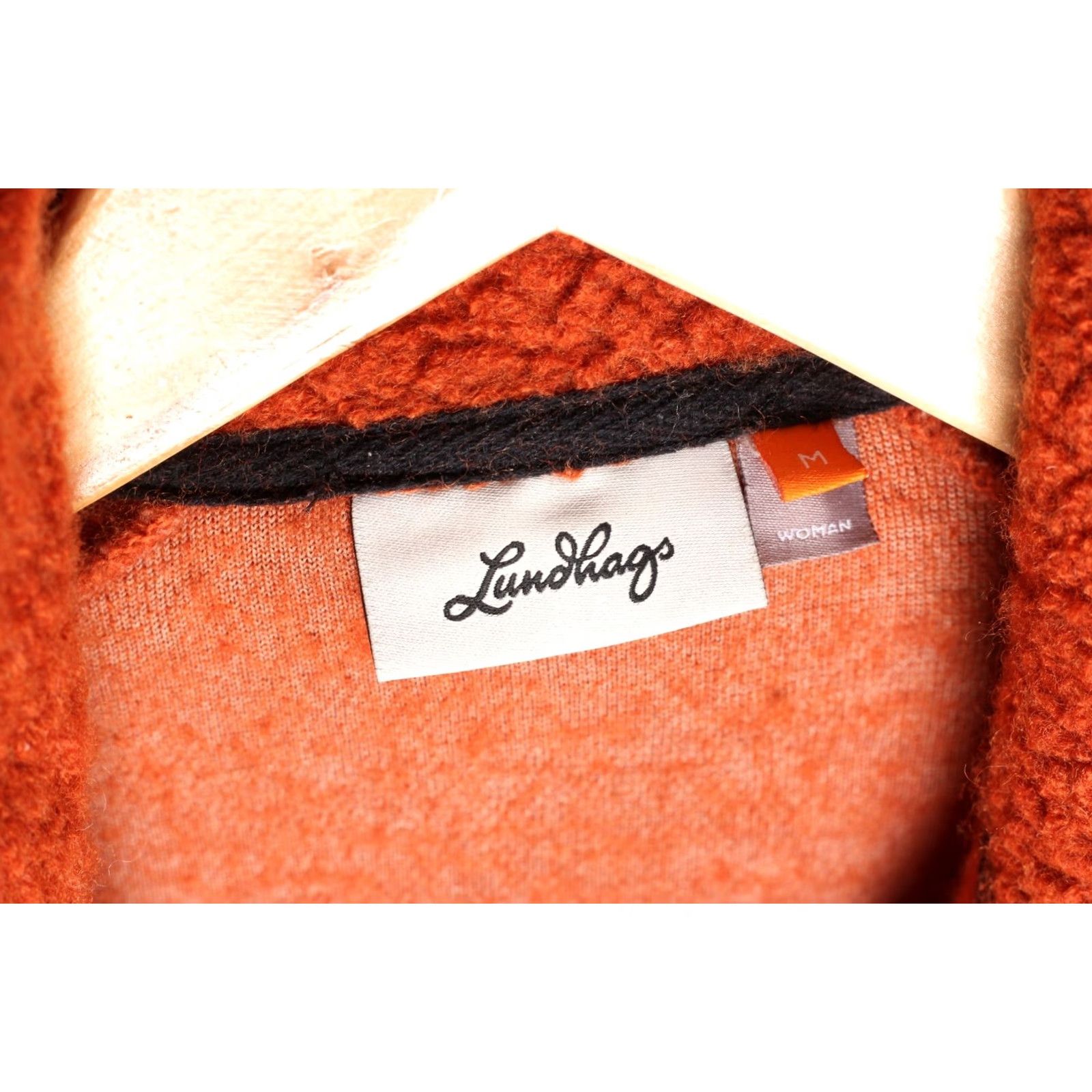 Vintage LUNDHAGS FLOK WOOL Pile Jacket Women M Outdoor Hiking MJ6385 Orange Wool Pile Jacket Womens Outdoor Casual Winter 2000s Size M / US 6-8 / IT 42-44 - 4 Thumbnail