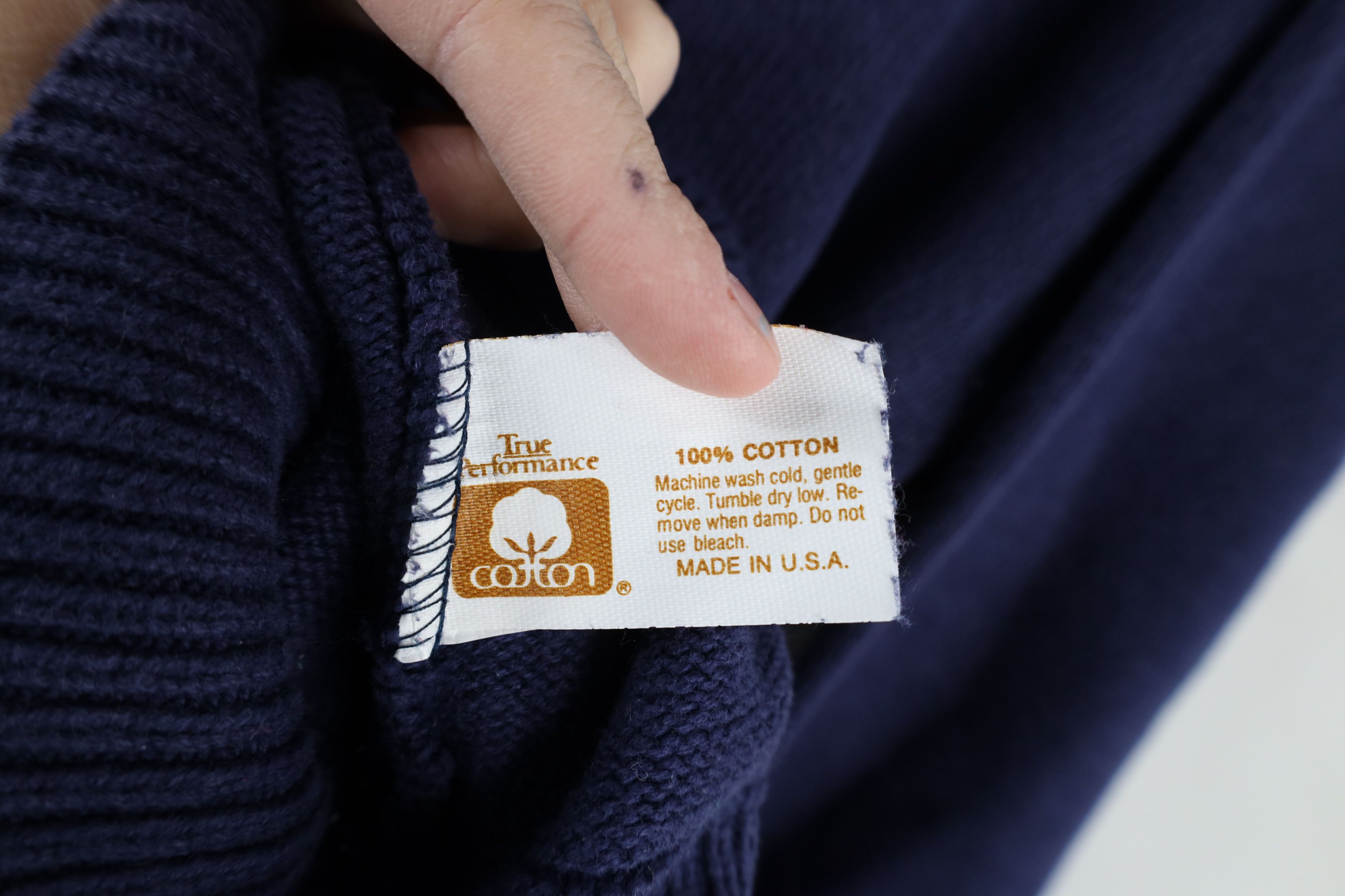 Vintage Vintage 90s Streetwear Cotton Knit Crewneck Sweater USA Size US XXL / EU 58 / 5 - 7 Thumbnail