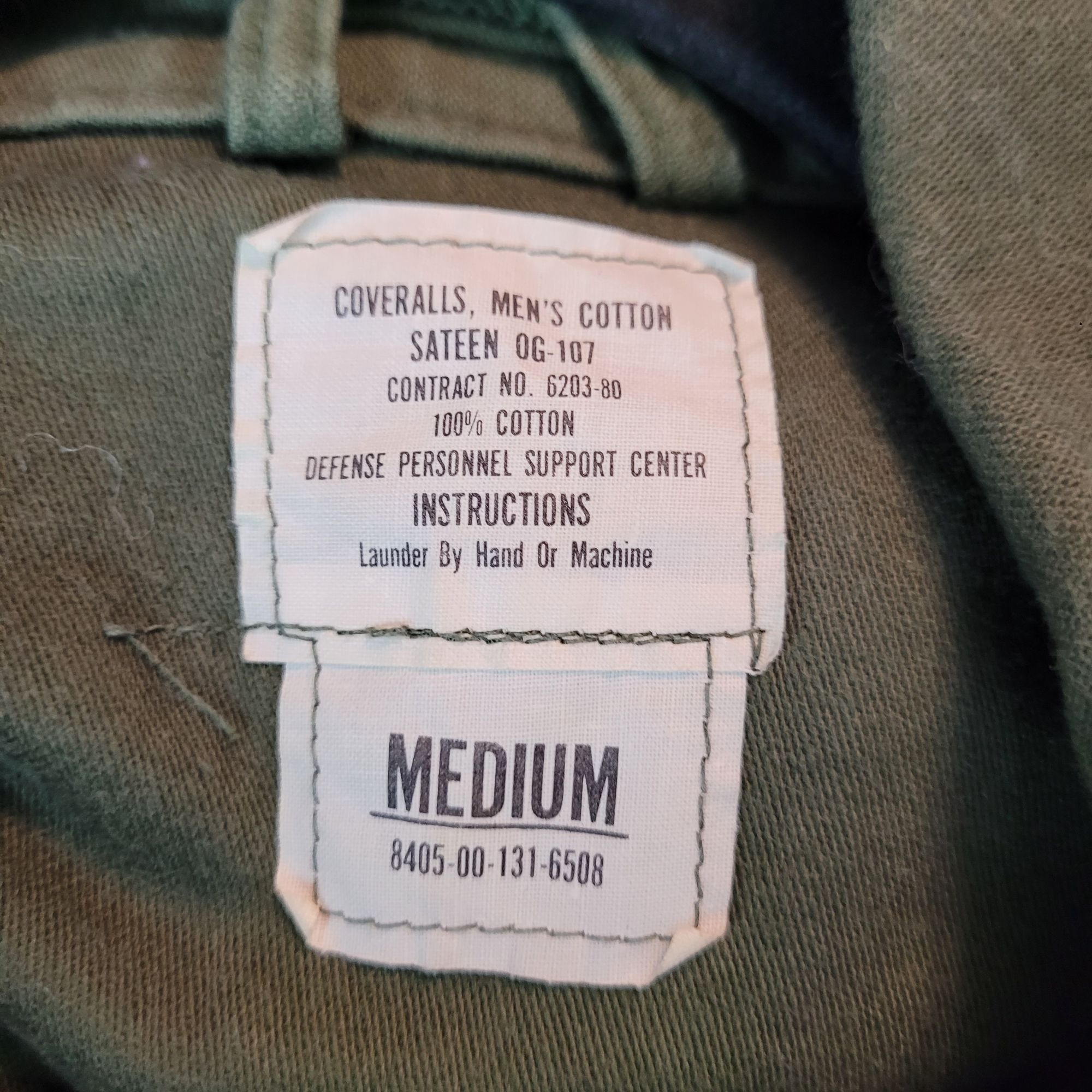 Vintage Vintage US Army OG-107 Cotton Sateen Coveralls M Army Green Size US 36 / EU 52 - 3 Thumbnail