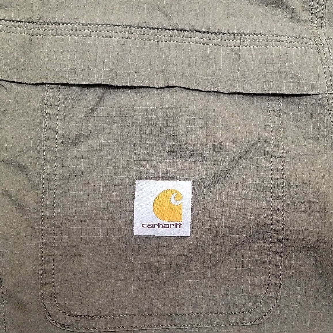 Carhartt Carhartt Shirt Men Large Green Ripstop Button Short Sleeve Work Wear READ Size US L / EU 52-54 / 3 - 4 Thumbnail