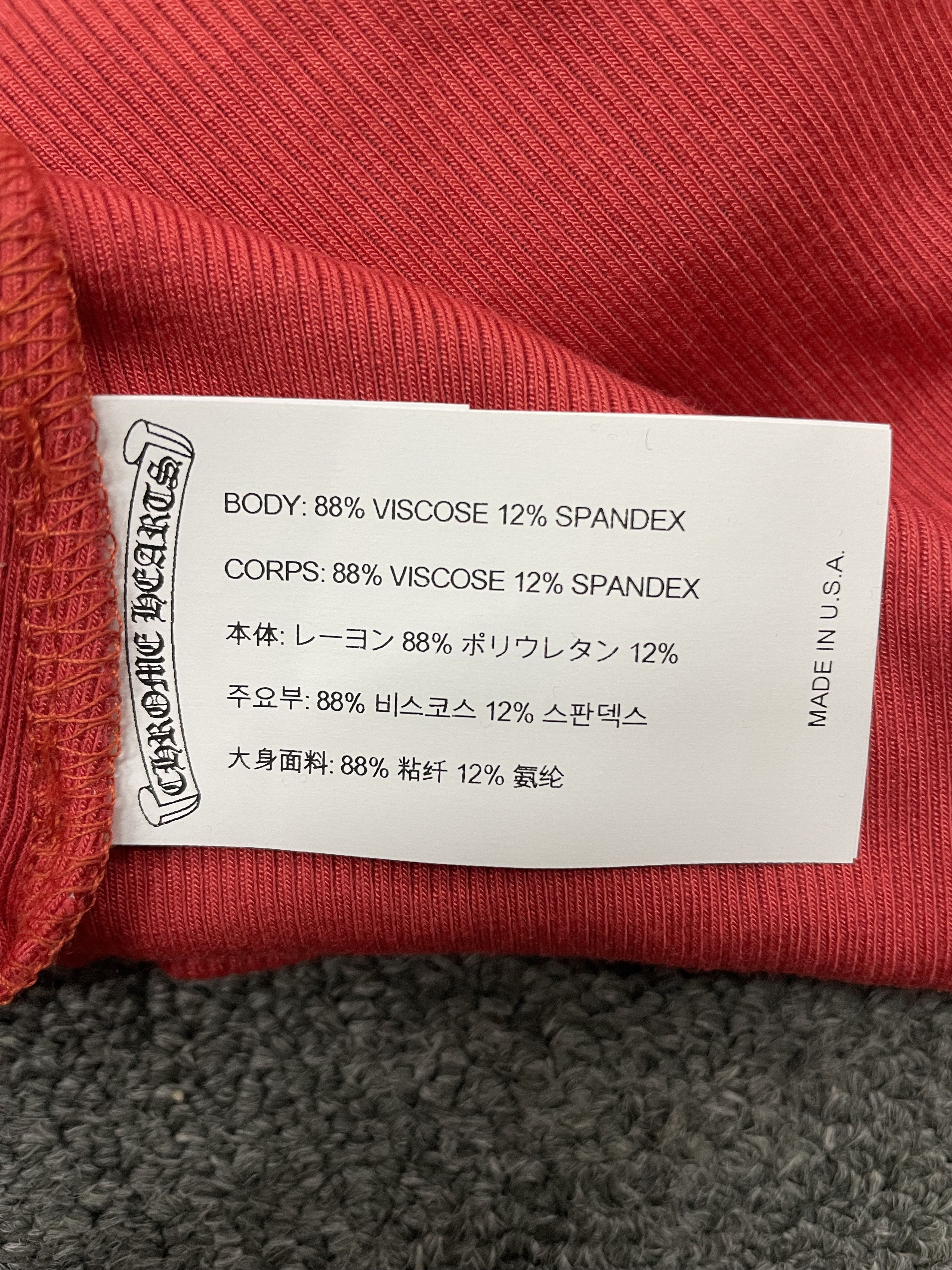 Chrome Hearts Chrome Hearts Bad Seed CH Embroidered Red Mini Rib Tank Top Size M / US 6-8 / IT 42-44 - 6 Thumbnail