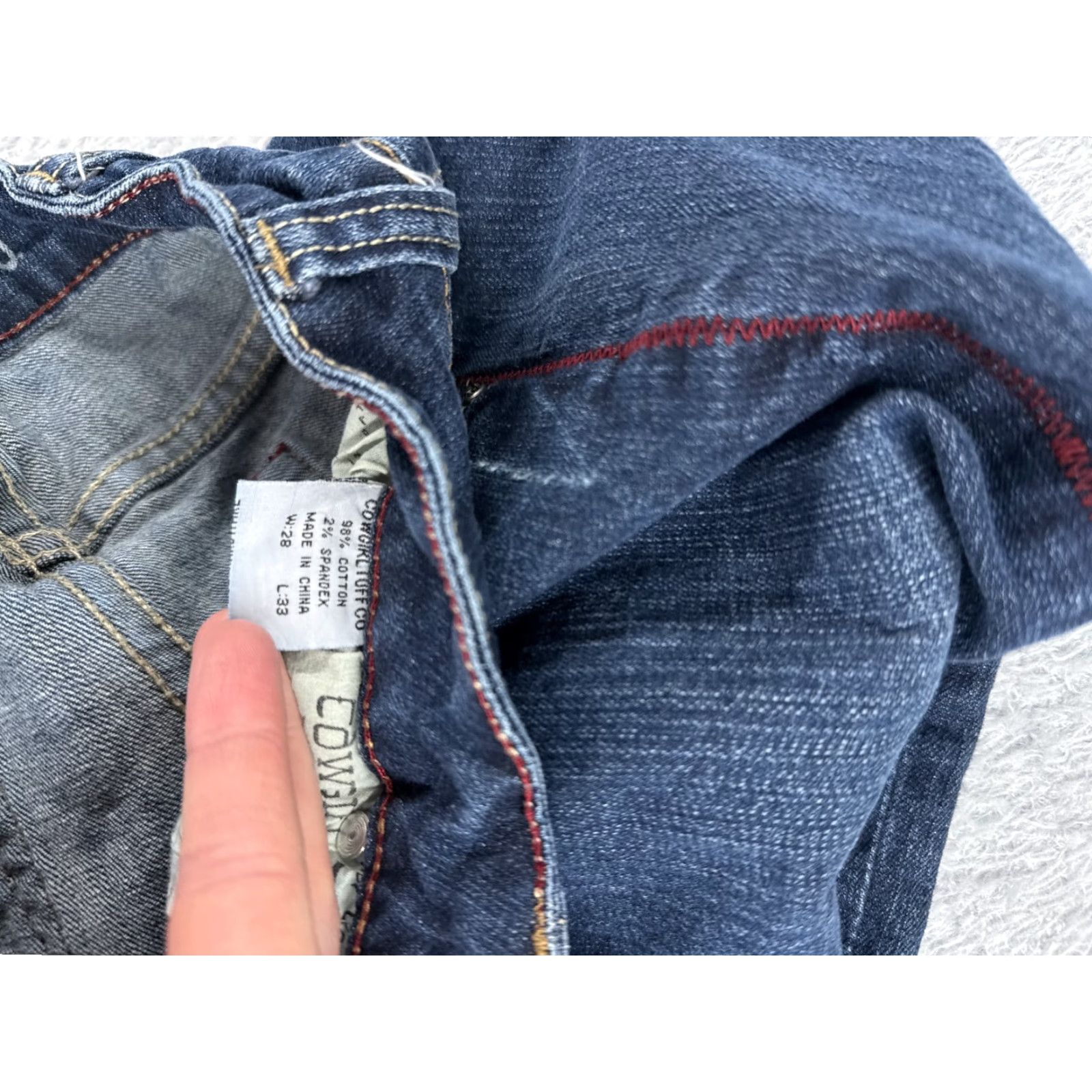 Denime Cowgirl Tuff Jeans Women Bootcut 28x30 Blue Denim Low Rise 5-Pocket Stretch Regular Slim Western Cowboy Southwestern Mens Womens Size 28" / US 6 / IT 42 - 7 Thumbnail
