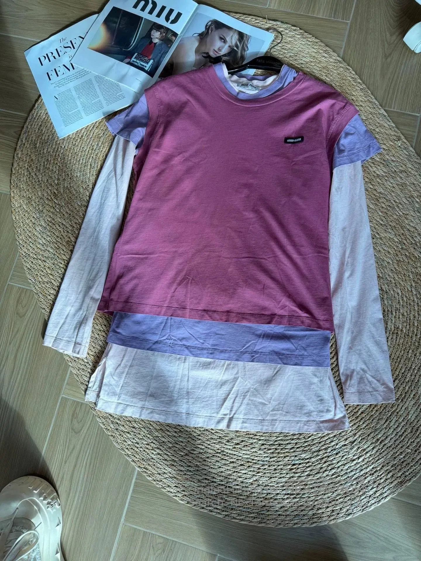Miu Miu Miu Miu 24SS Purple Pink 3-Piece Sweatshirt. Size M / US 6-8 / IT 42-44 - 1 Thumbnail