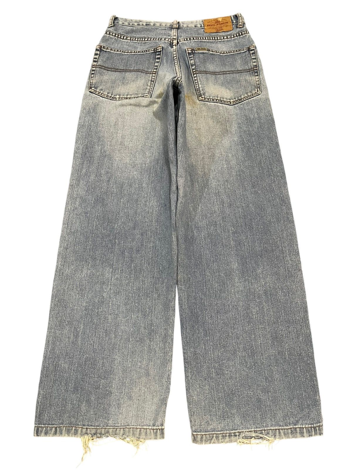 Big John Vintage 90s Big John Blue Wash Distressed Baggy Jeans Size US 29 - 2 Thumbnail