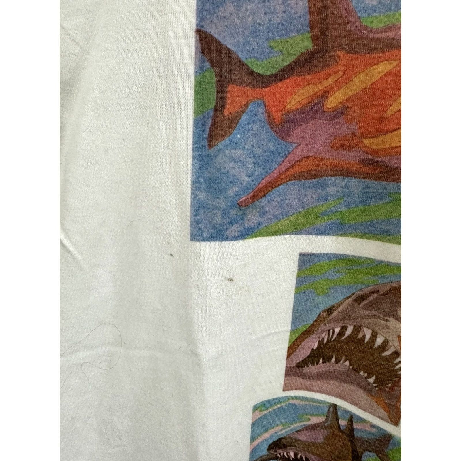 Vintage VTG 70s Spruce Shark Eureka What Suction Art Test Print T-Shirt Size S Shirt Men White Art, Box Logo, Fish, Ocean, Vacuum Mens Size US S / EU 44-46 / 1 - 6 Thumbnail
