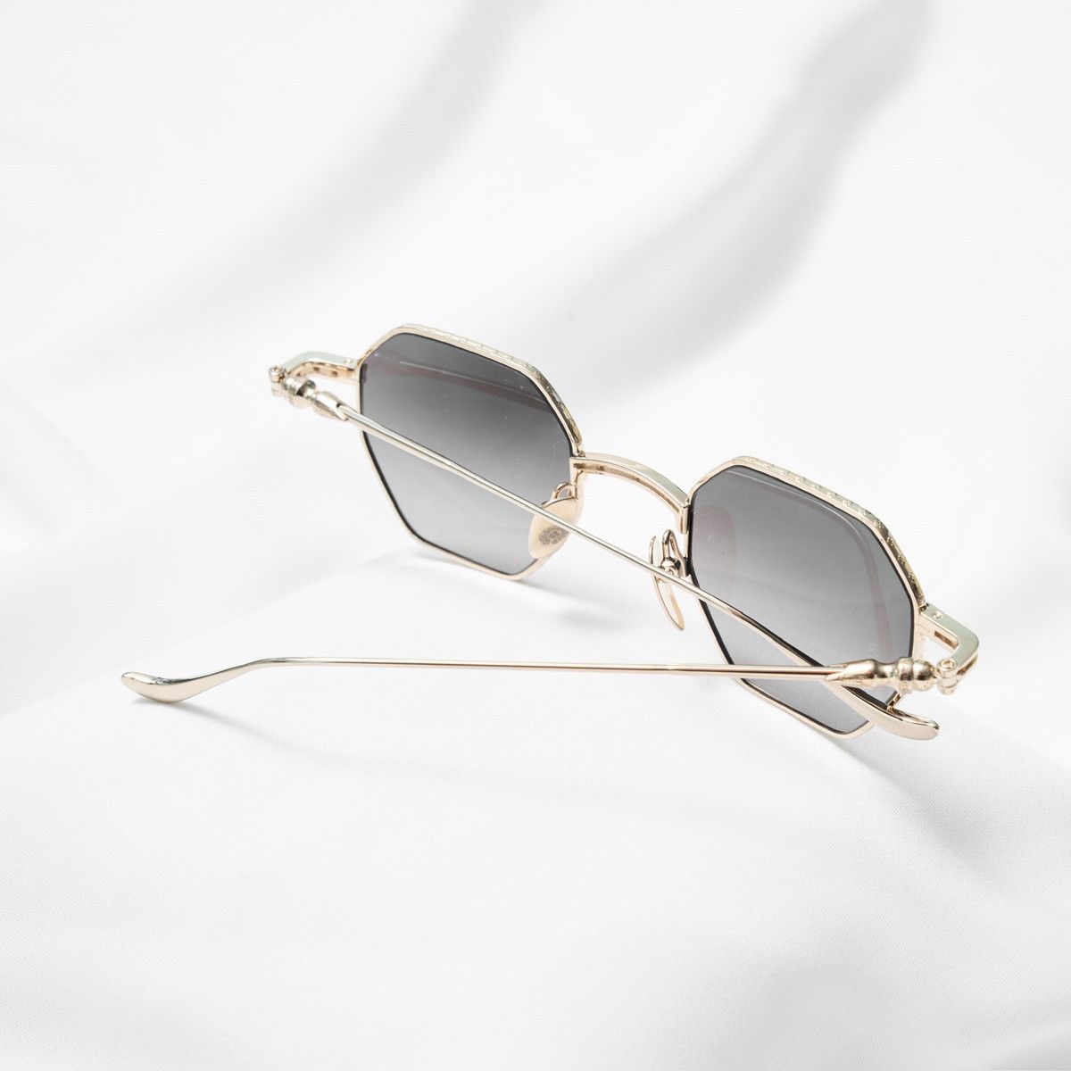 Chrome Hearts CHROME HEARTS EVACULATION MATTE BLACK/GOLD PLATED SUNGLASSES Size ONE SIZE - 7 Thumbnail
