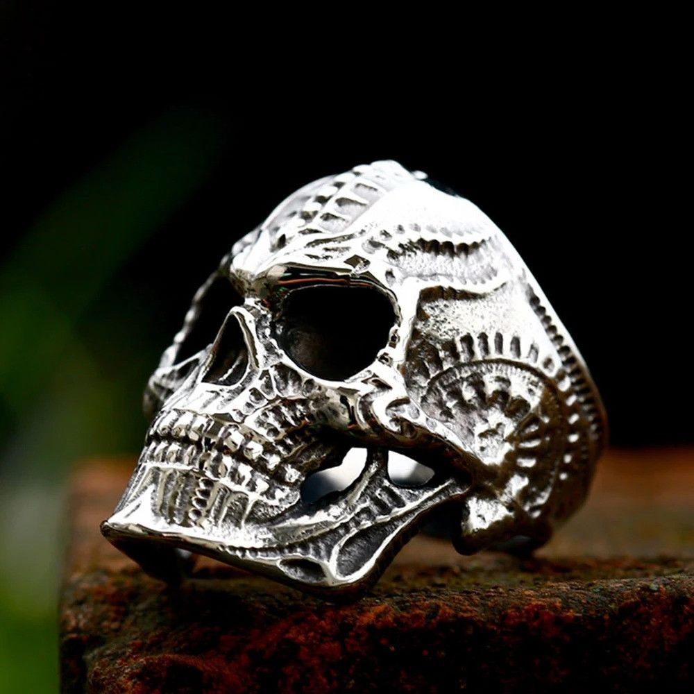Vintage New Alien Skull Ring Size ONE SIZE - 2 Thumbnail