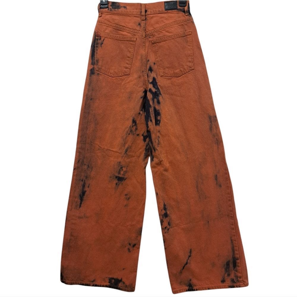 Bdg BDG The A Wide Leg Ombre Acid Wash Grunge Streetwear Baggy Jeans Size 26 Orange Size 26" / US 2 / IT 38 - 2 Thumbnail