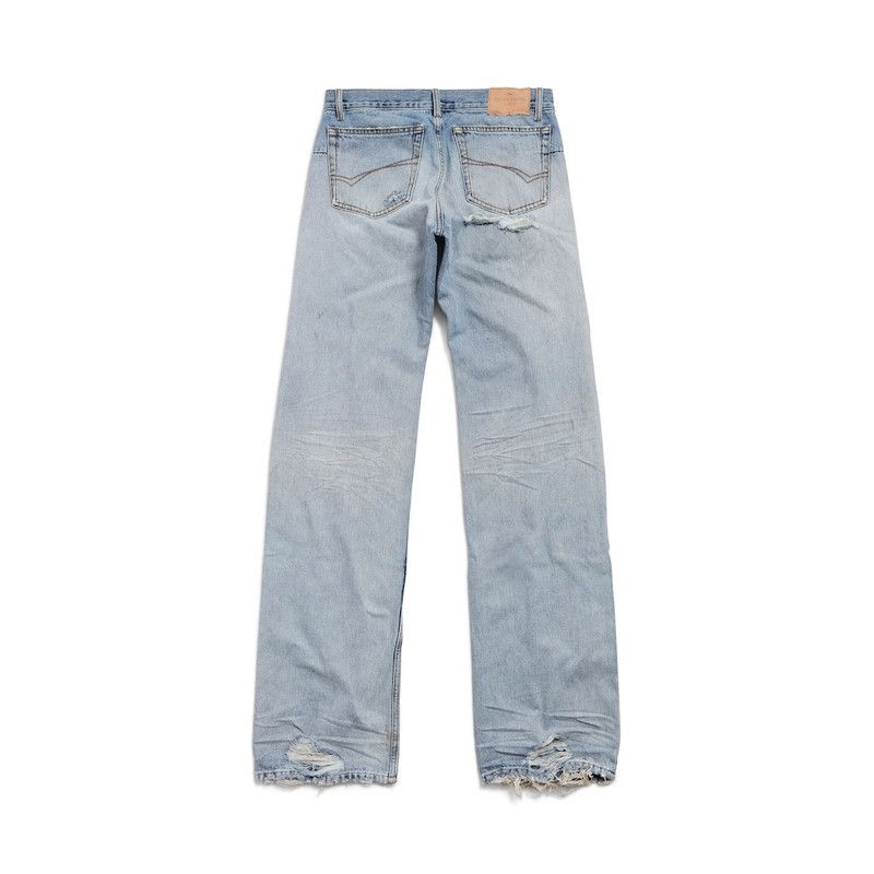 Balenciaga o1tr1nto0426 Fitted Low-Waist Pants in Light Blue Size 27" / US 4 / IT 40 - 6 Thumbnail