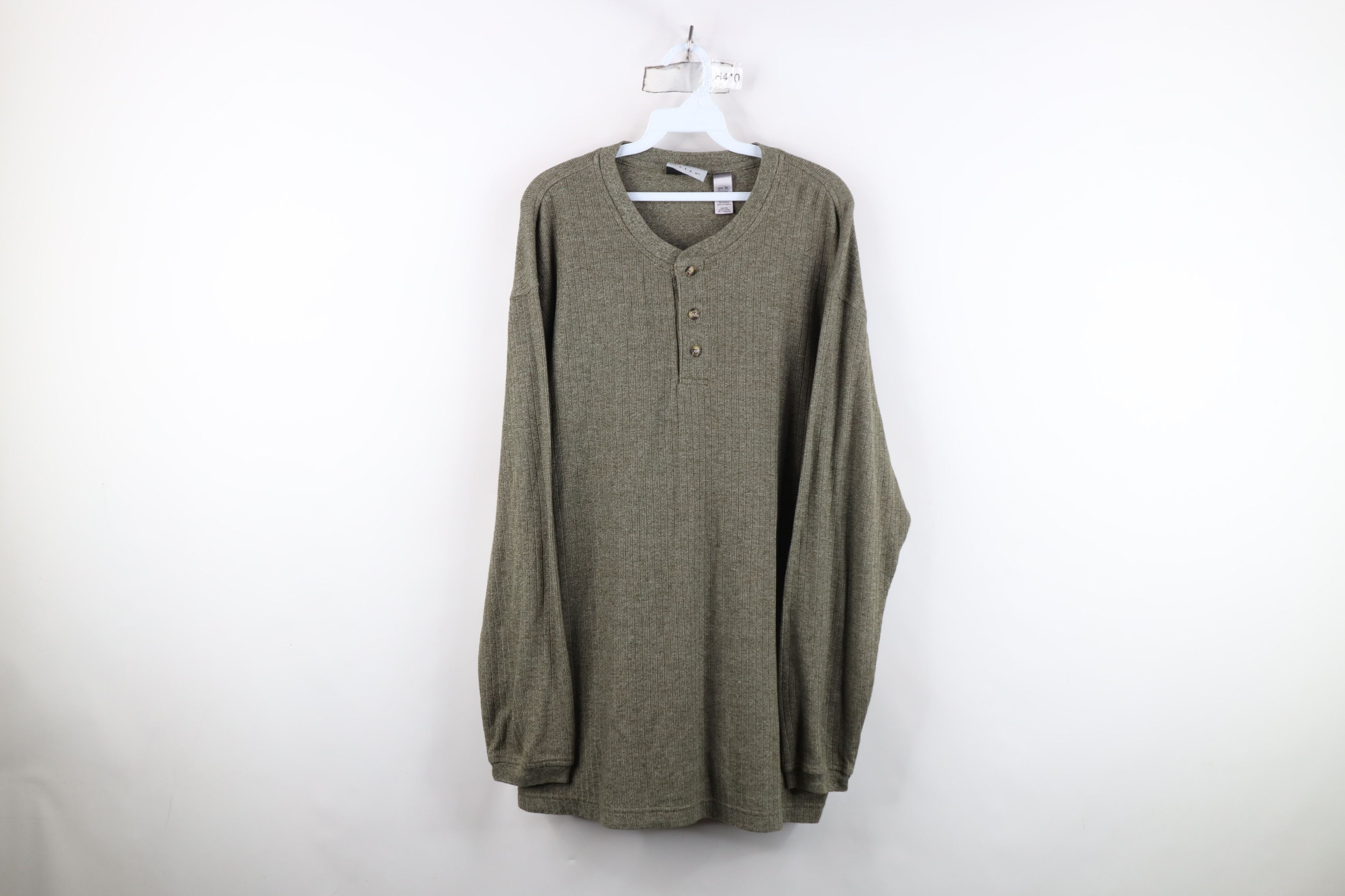 Vintage Vintage 90s Streetwear Ribbed Long Sleeve Henley T-Shirt Size US XL / EU 56 / 4 - 1 Thumbnail