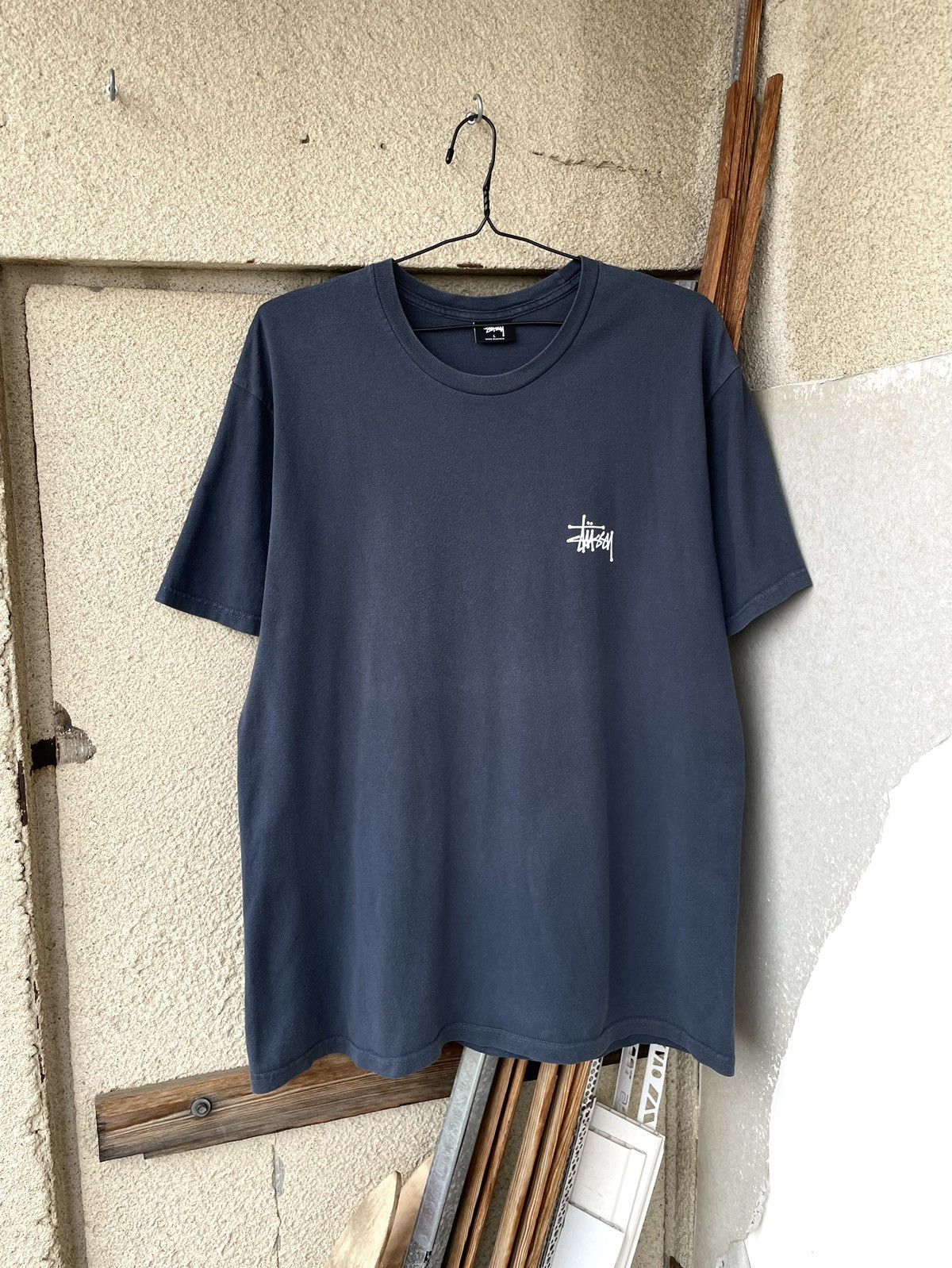 Stussy Vintage Y2K Stussy Big Logo Faded Navy Blue T-Shirt Size L Size US L / EU 52-54 / 3 - 2 Thumbnail