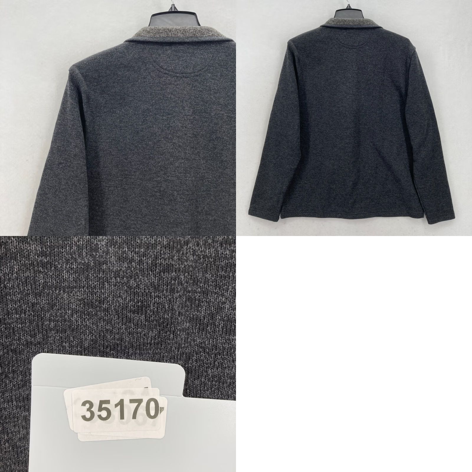 Izod IZOD Thermasoft Tech Sweater Mens Medium Black Knit 1/4 Zip Fleece Mock Neck Shirt Size US M / EU 48-50 / 2 - 9 Thumbnail