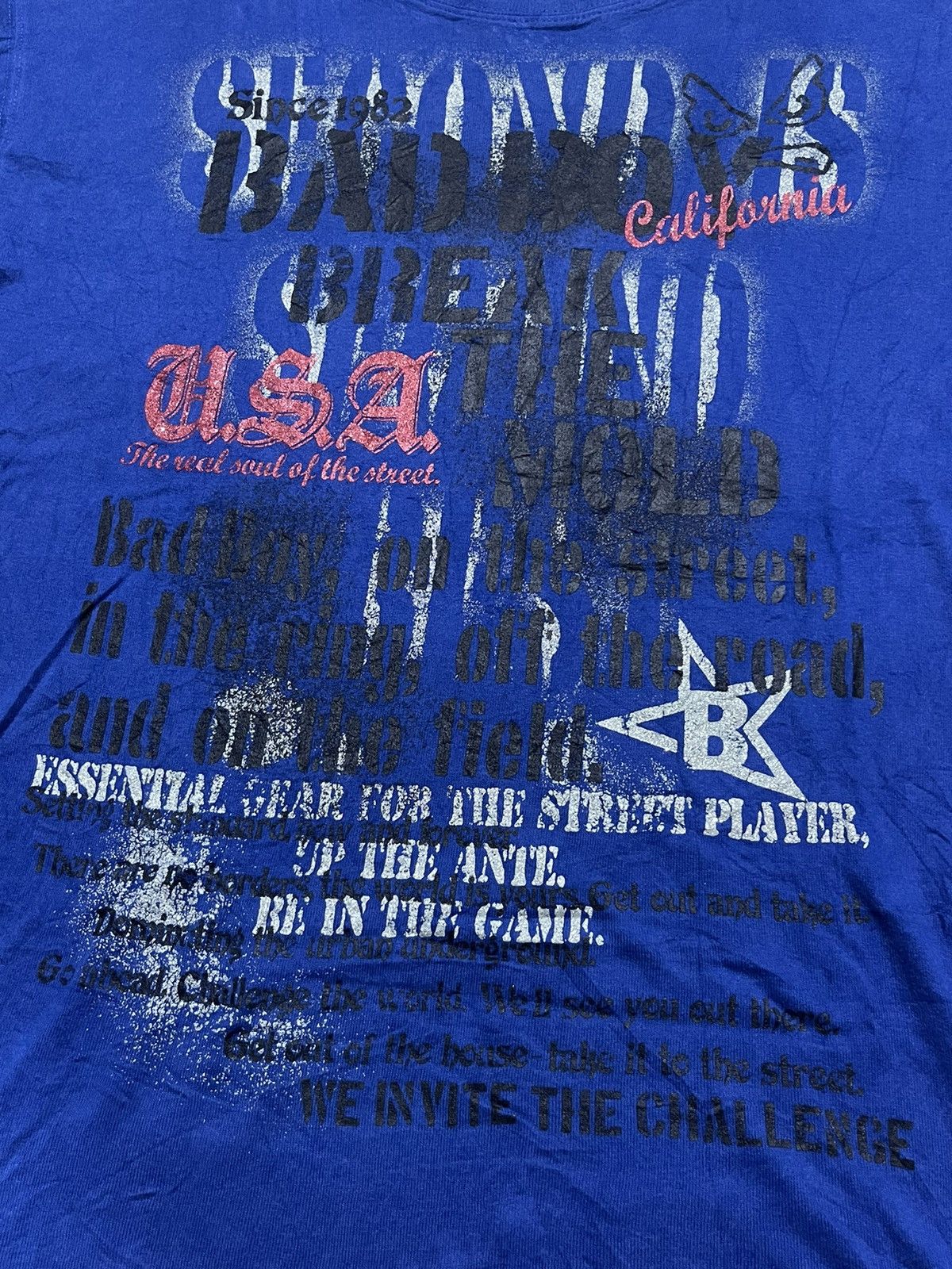 If Six Was Nine VINTAGE Y2K BAD BOY short sleeve tshirt Size US L / EU 52-54 / 3 - 3 Thumbnail