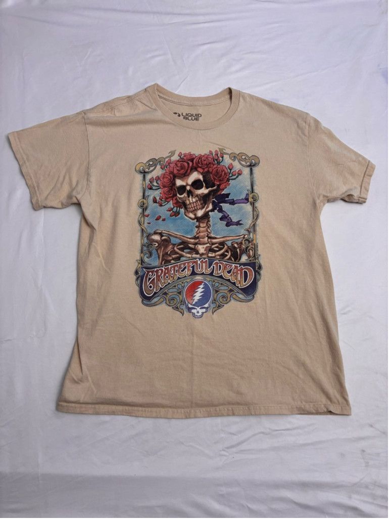 Liquid Blue Men's Liquid Blue Grateful Dead T-shirt Size L Beige Size US L / EU 52-54 / 3 - 1 Thumbnail