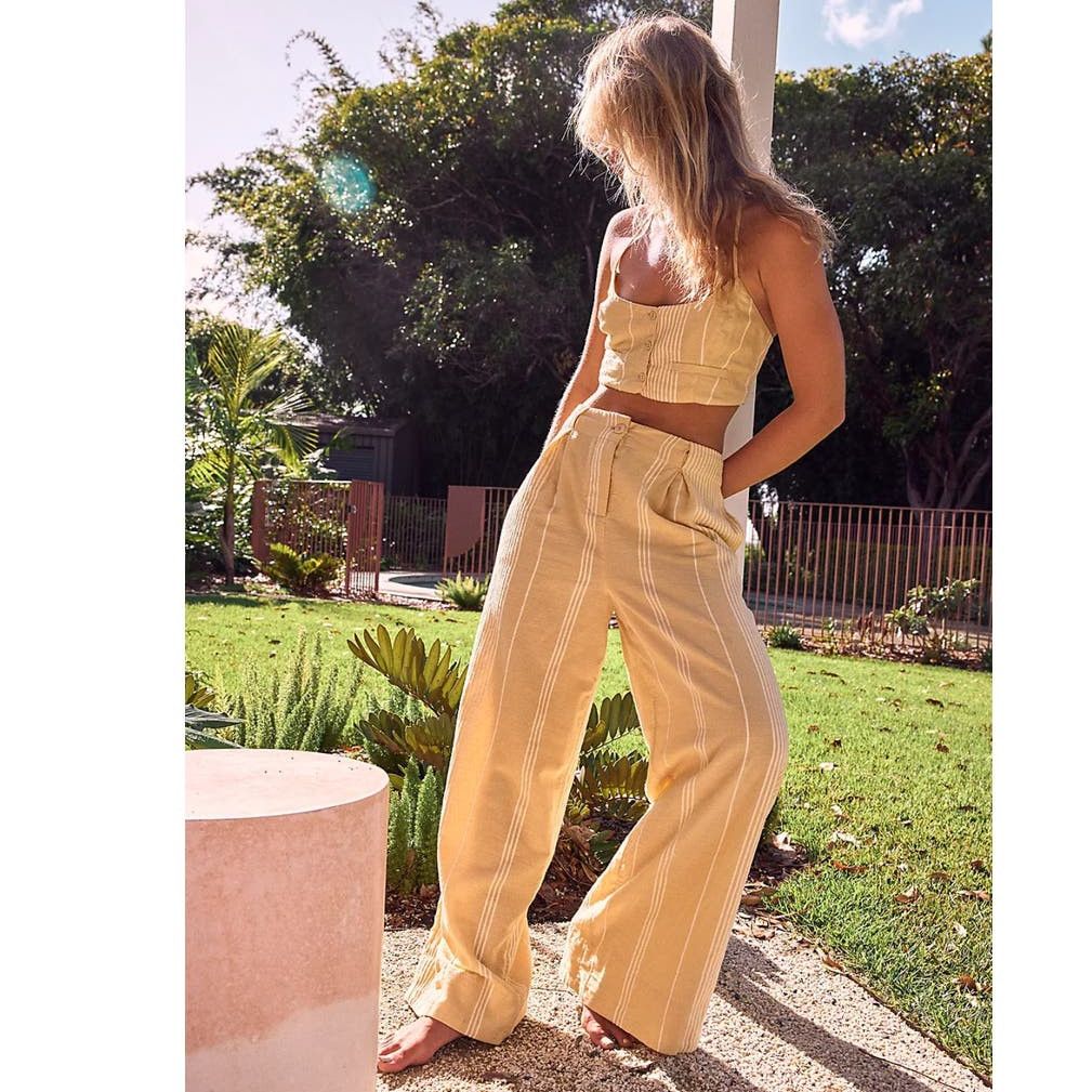 image of New Free People Casual Friday Set Free-Est $128 Large in Tan, Women's (Size 36)