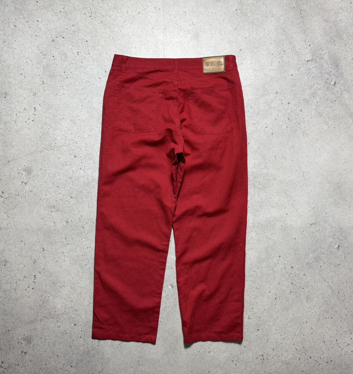 Loro Piana Loro Piana Luxury Red Trousers Vintage Lino Size US 34 / EU 50 - 1 Thumbnail