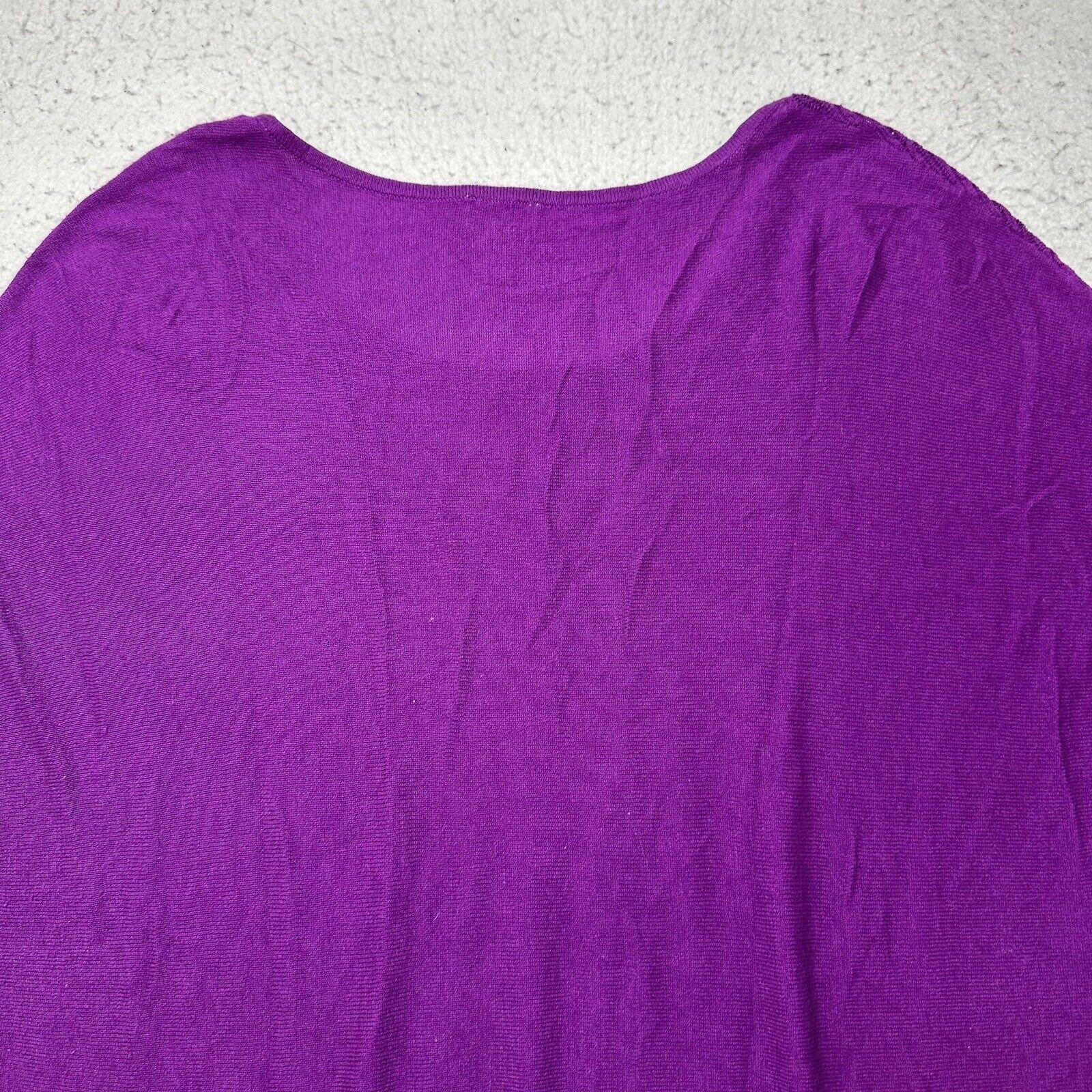 Worthington Worthington XL Knit Top Short Sleeve Purple Sweater Shirt Size XL / US 12-14 / IT 48-50 - 11 Thumbnail