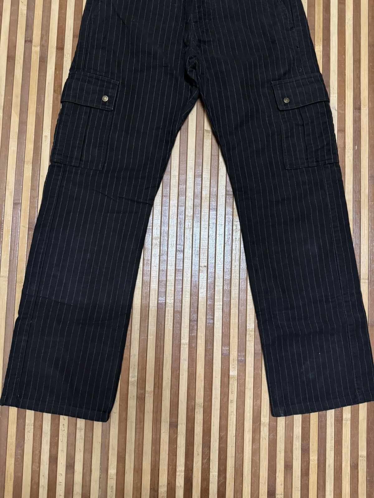Japanese Brand Japanese Brand Striped Cargo Pants Trousers Multipocket Size US 28 / EU 44 - 3 Thumbnail