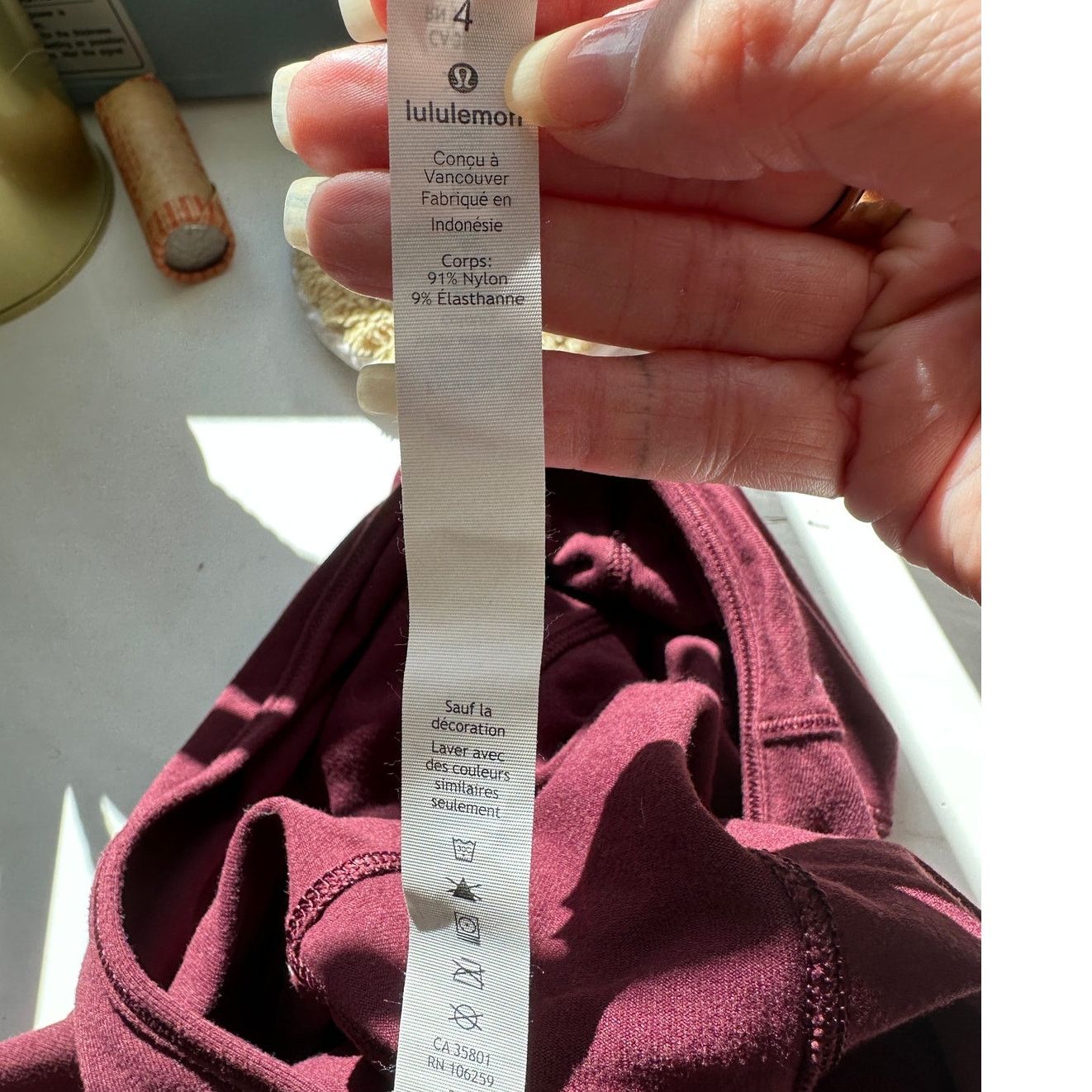 Lululemon Lululemon Burgundy Long Sleeve Front Pocket Hooded Shirt 4 Size S / US 4 / IT 40 - 8 Thumbnail