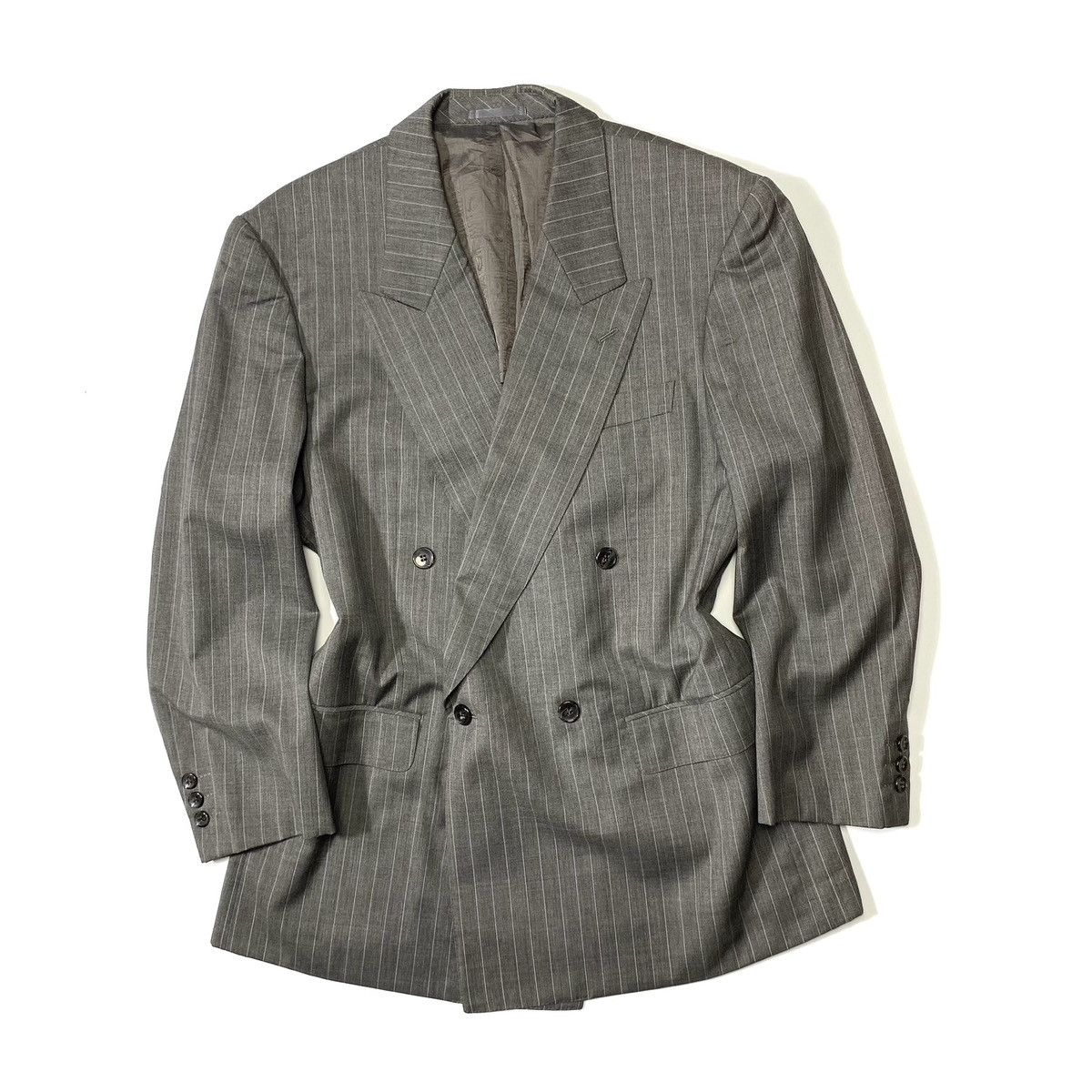 Lanvin Lanvin Paris Blazer Grey Striped Double Breasted Size 48R - 1 Thumbnail
