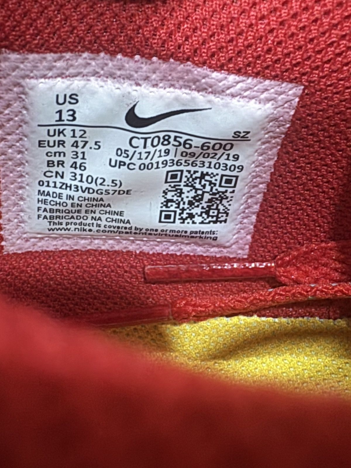 Nike Nike Dunk Offwhite University Red Size US 13 / EU 46 - 6 Thumbnail