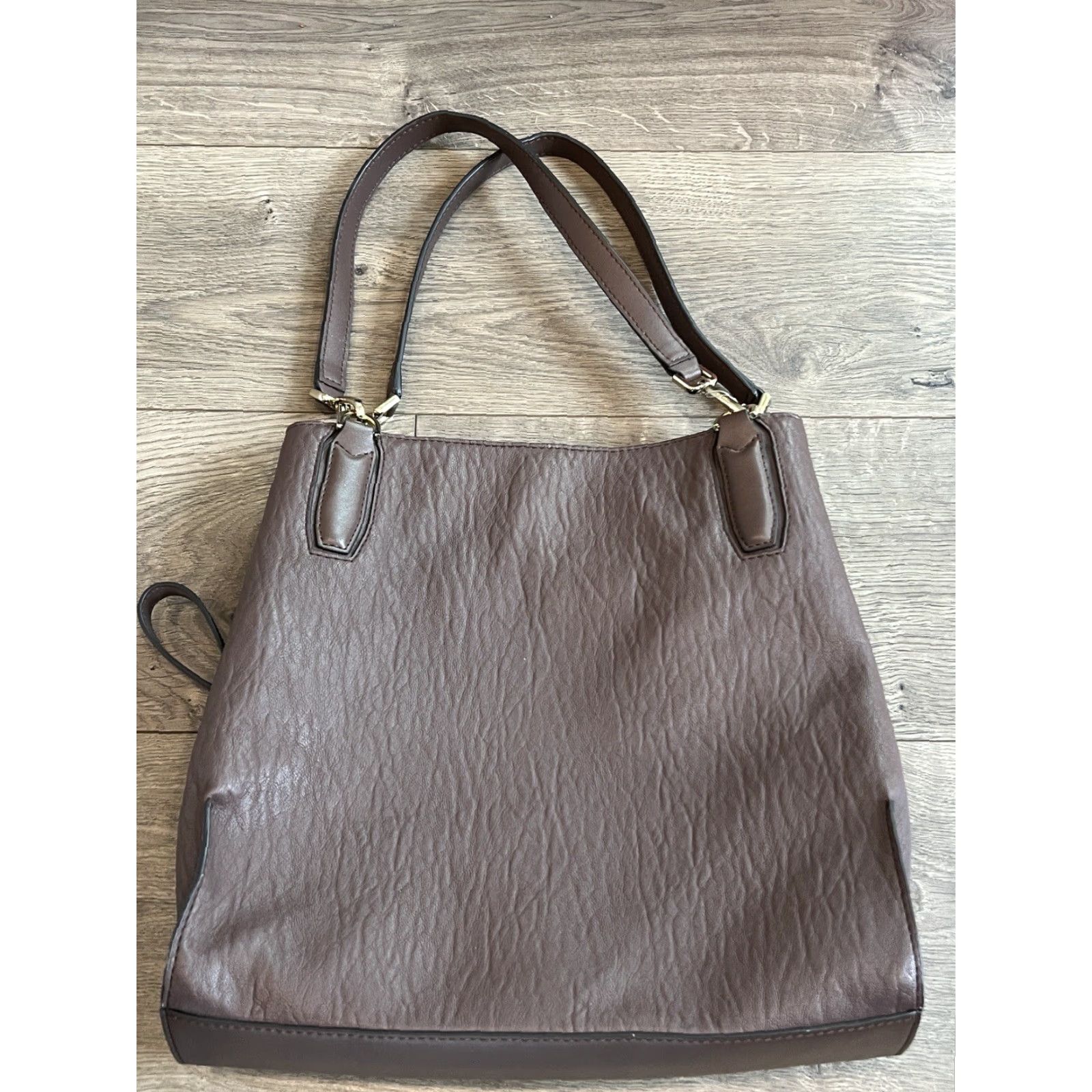 Calvin Klein CALVIN KLEIN VINTAGE Shoulder Tote Bag Faux Leather Brown One Size Business Casual Womens Size ONE SIZE - 4 Thumbnail