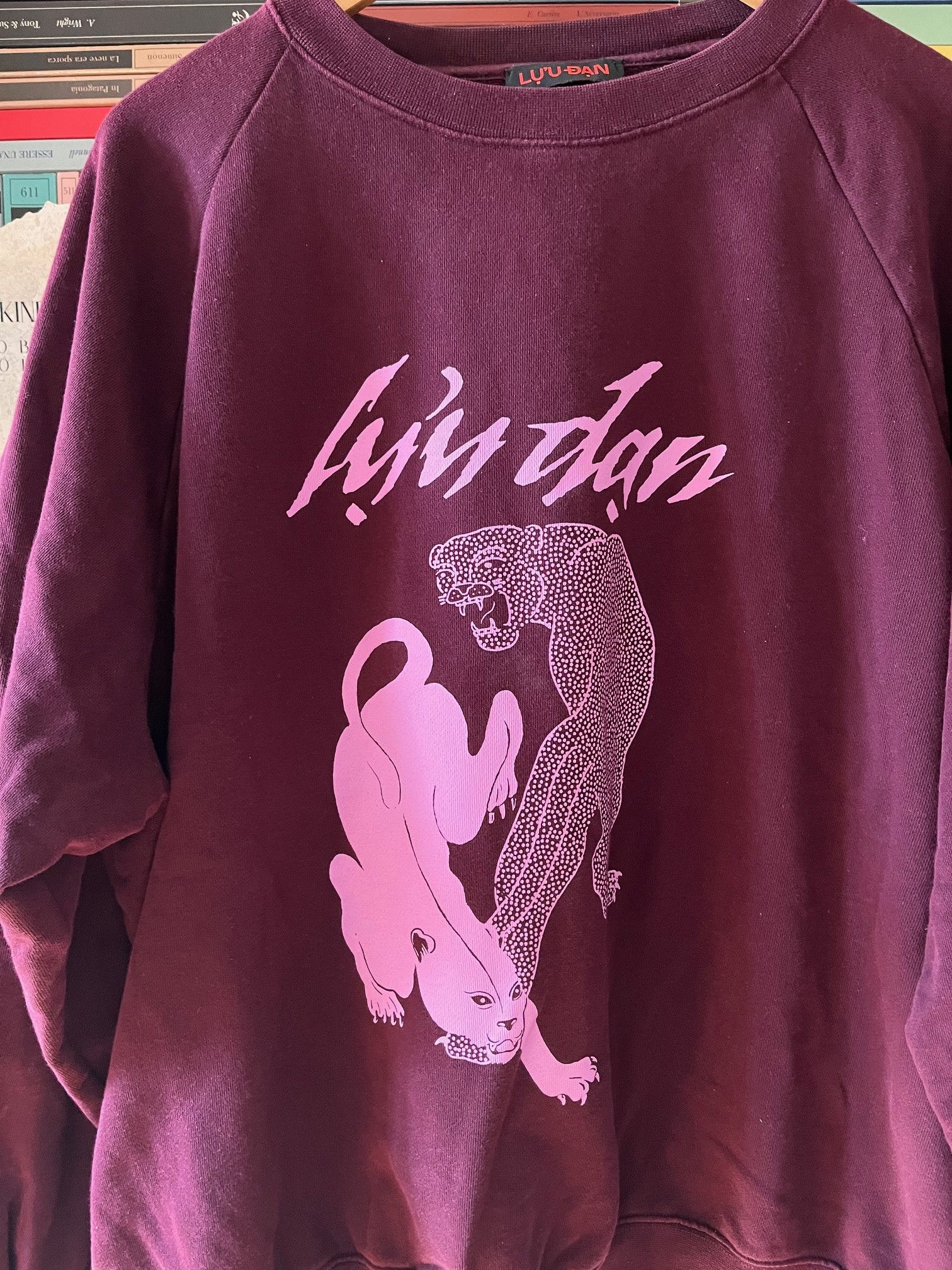 LUU DAN LUU DAN_Burgundy Leopards Sweatshirt Size US L / EU 52-54 / 3 - 2 Thumbnail