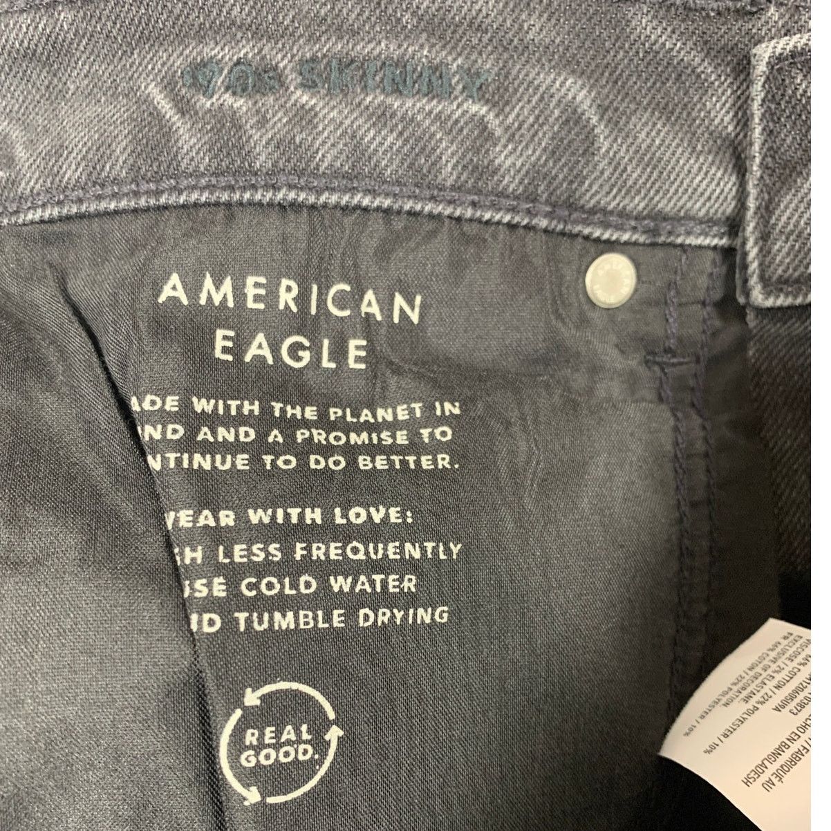 American Eagle Outfitters New American Eagle Womens 4 Distressed Skinny Denim Jeans Size 27" / US 4 / IT 40 - 6 Thumbnail