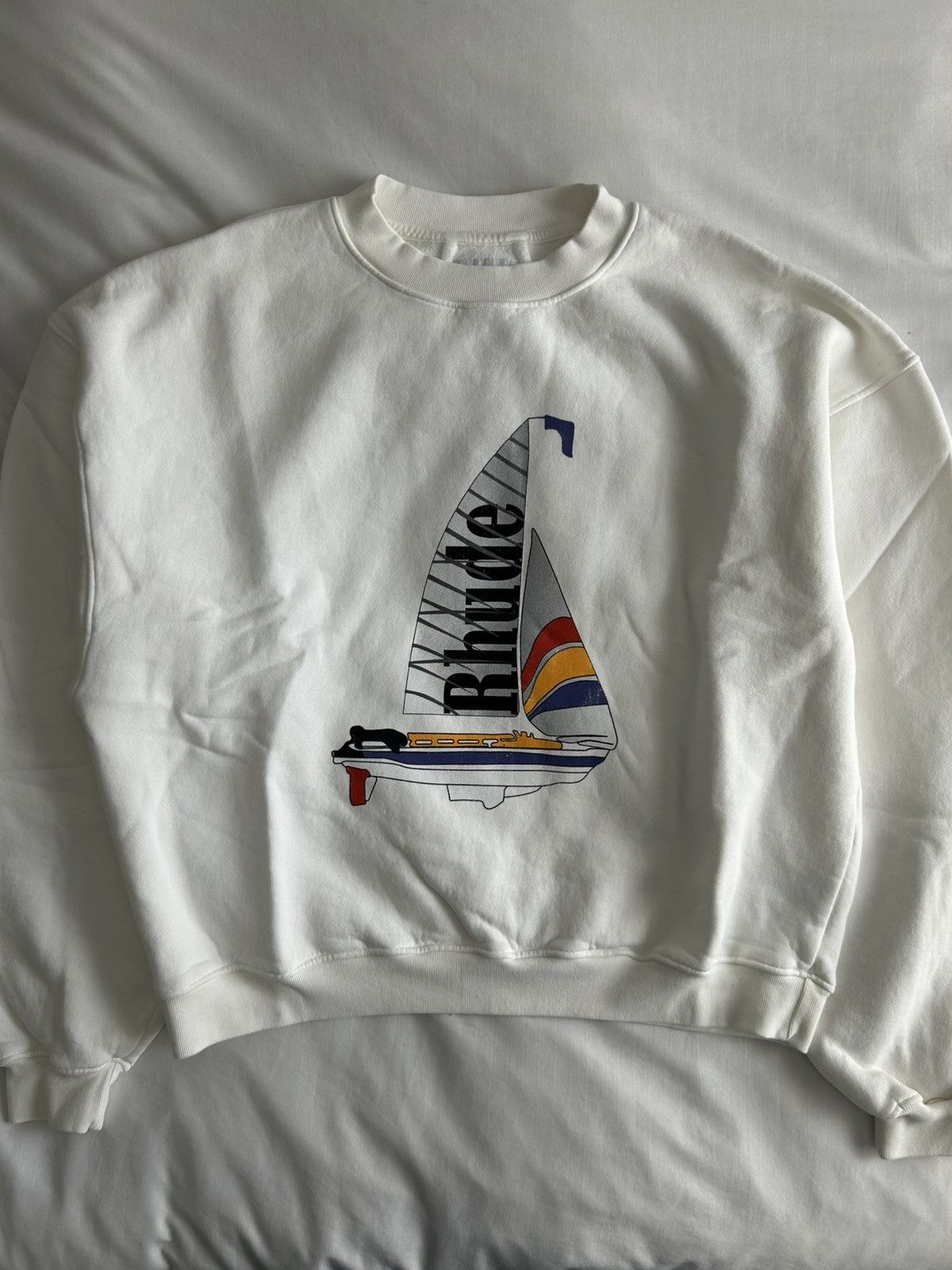 Rhude Rhude Sweatshirt Catamaran Champion Crewneck Sail Boat USA Size US M / EU 48-50 / 2 - 1 Thumbnail