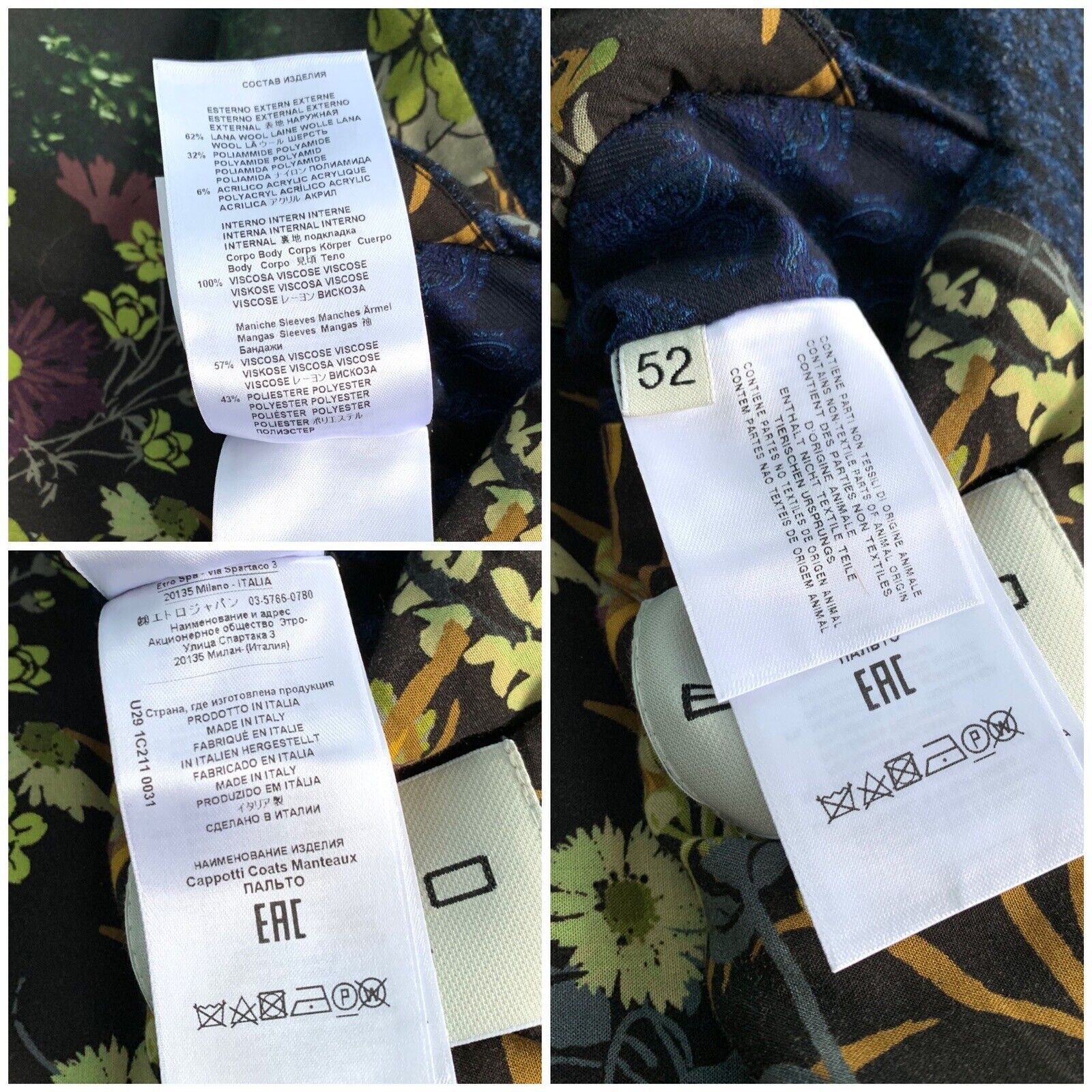 Etro Men's ETRO Long Wool Trench Coat Mac Jacket EU 52 UK 42 L Size US L / EU 52-54 / 3 - 24 Thumbnail