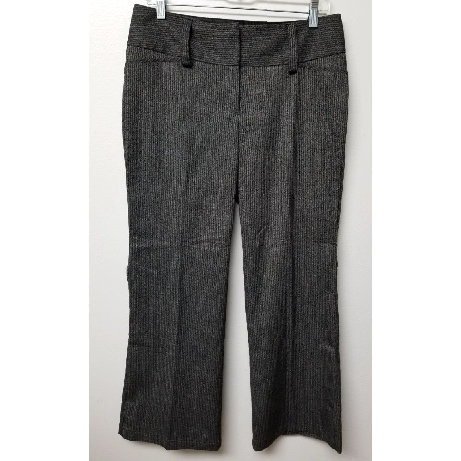 Vintage Maurices Grey and Black Stripped Trousers Pants Sz 5/6 Dress Pants Career Work Professional Womens Size 27" / US 4 / IT 40 - 3 Thumbnail