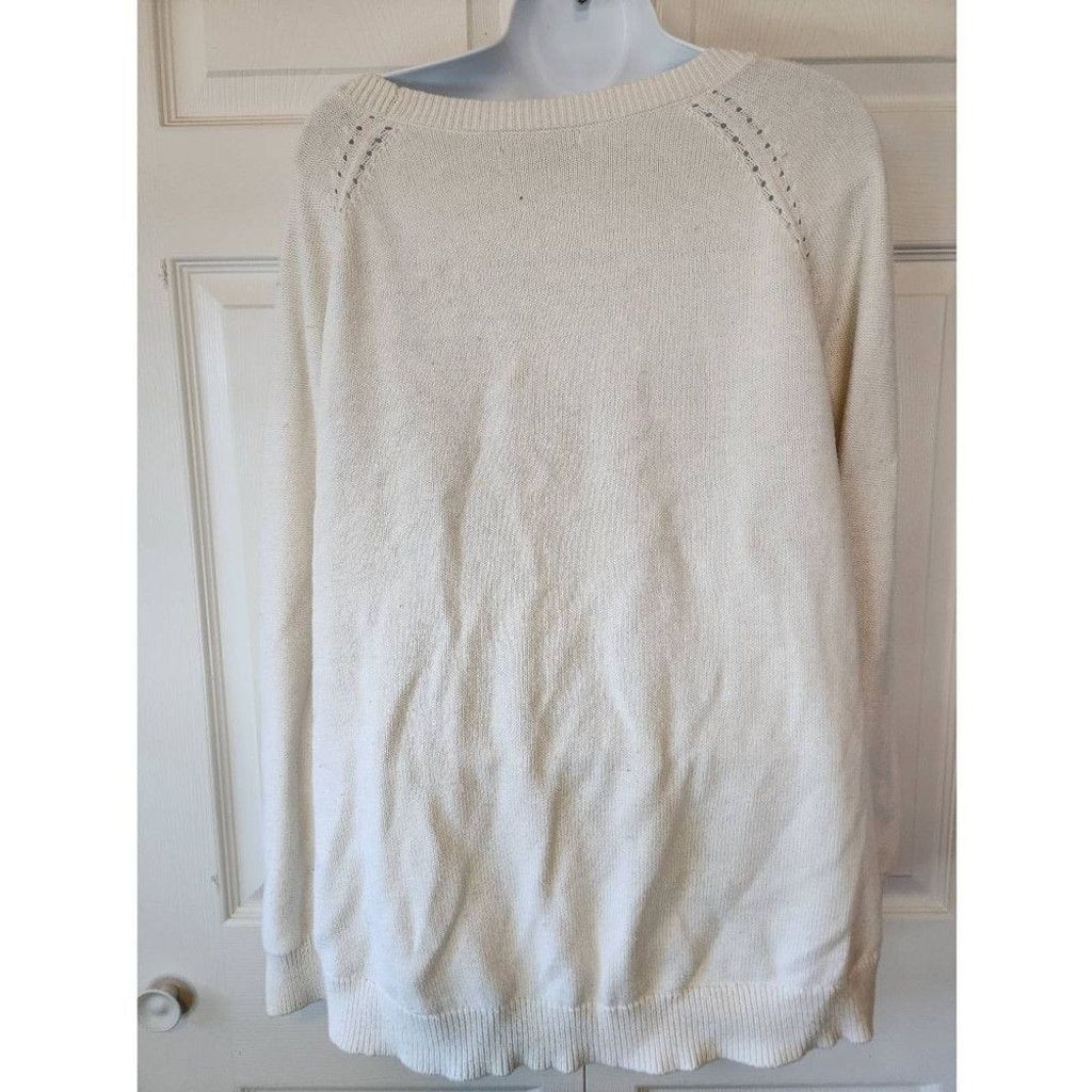 Banana Republic Banana Republic Off White Sweater Size L / US 10 / IT 46 - 5 Thumbnail