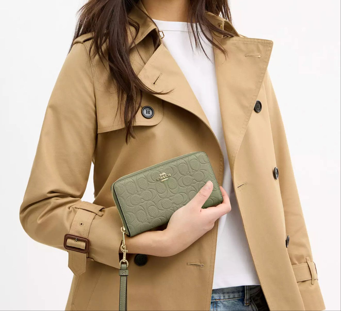 Coach Long Zip Around Wallet In Signature Leather CEW21 Size ONE SIZE - 9 Thumbnail