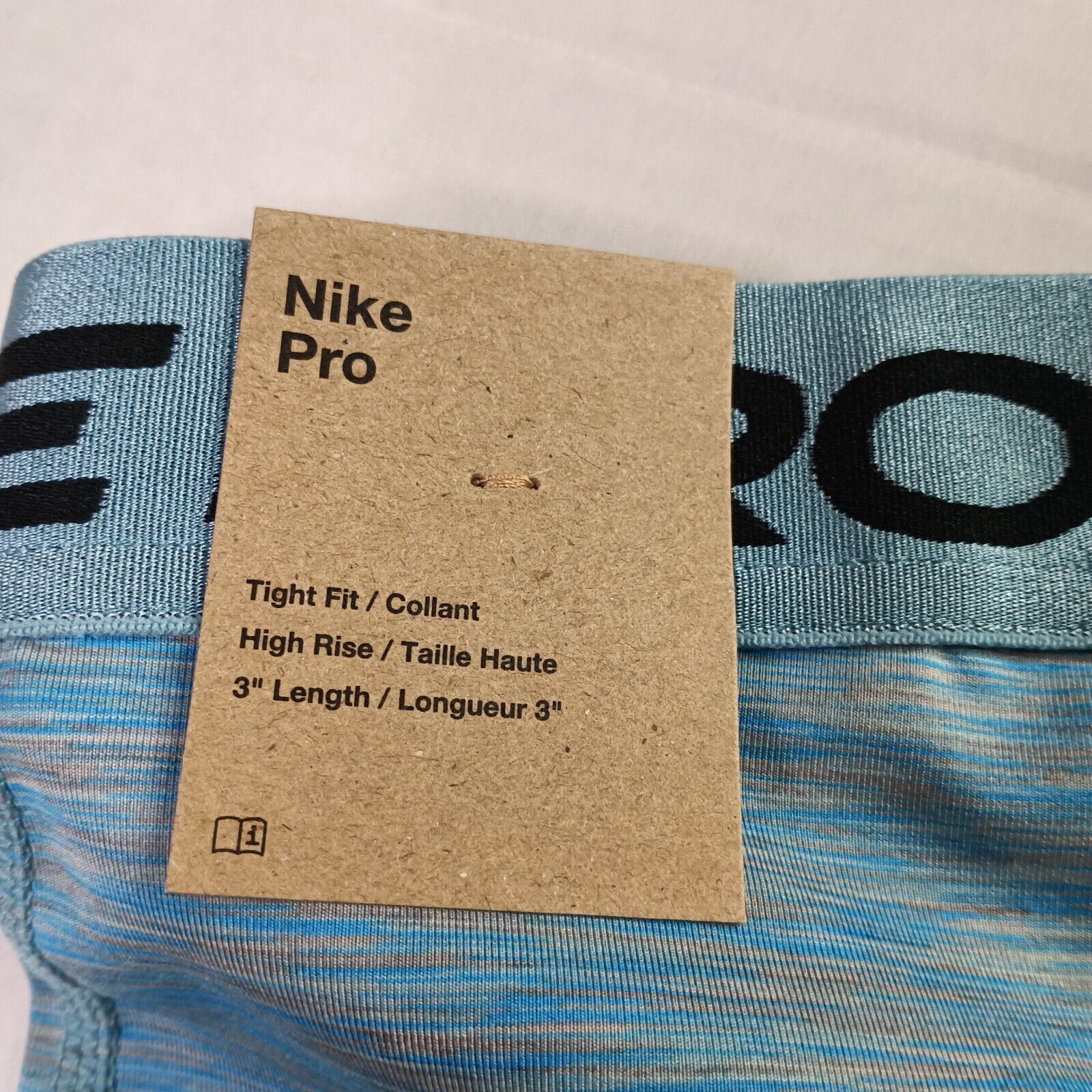 Nike Women's 2XL Nike Pro 3" Shorts Blue Workout Biker Dri-Fit Size 36" / US 14 / IT 50 - 7 Thumbnail
