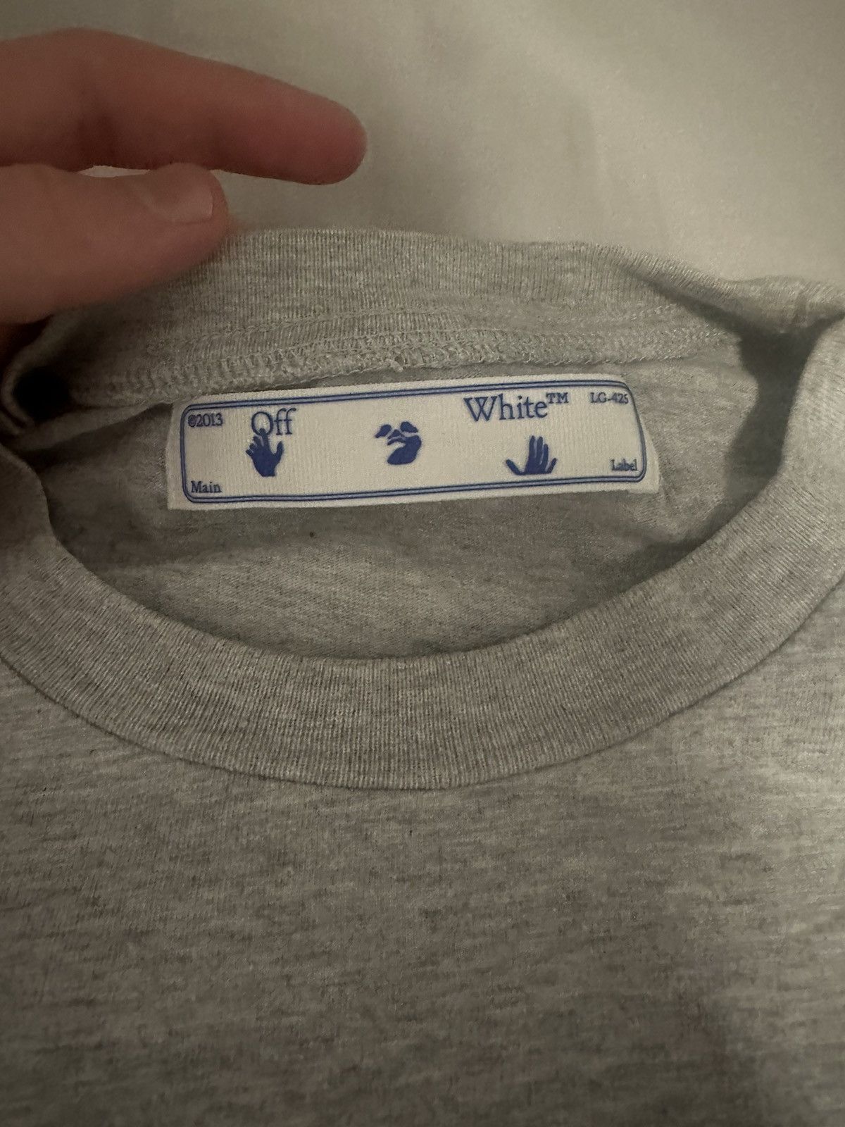 Off-White × Virgil Abloh Off white Grey Thunder Pivot Tee Size US M / EU 48-50 / 2 - 4 Thumbnail