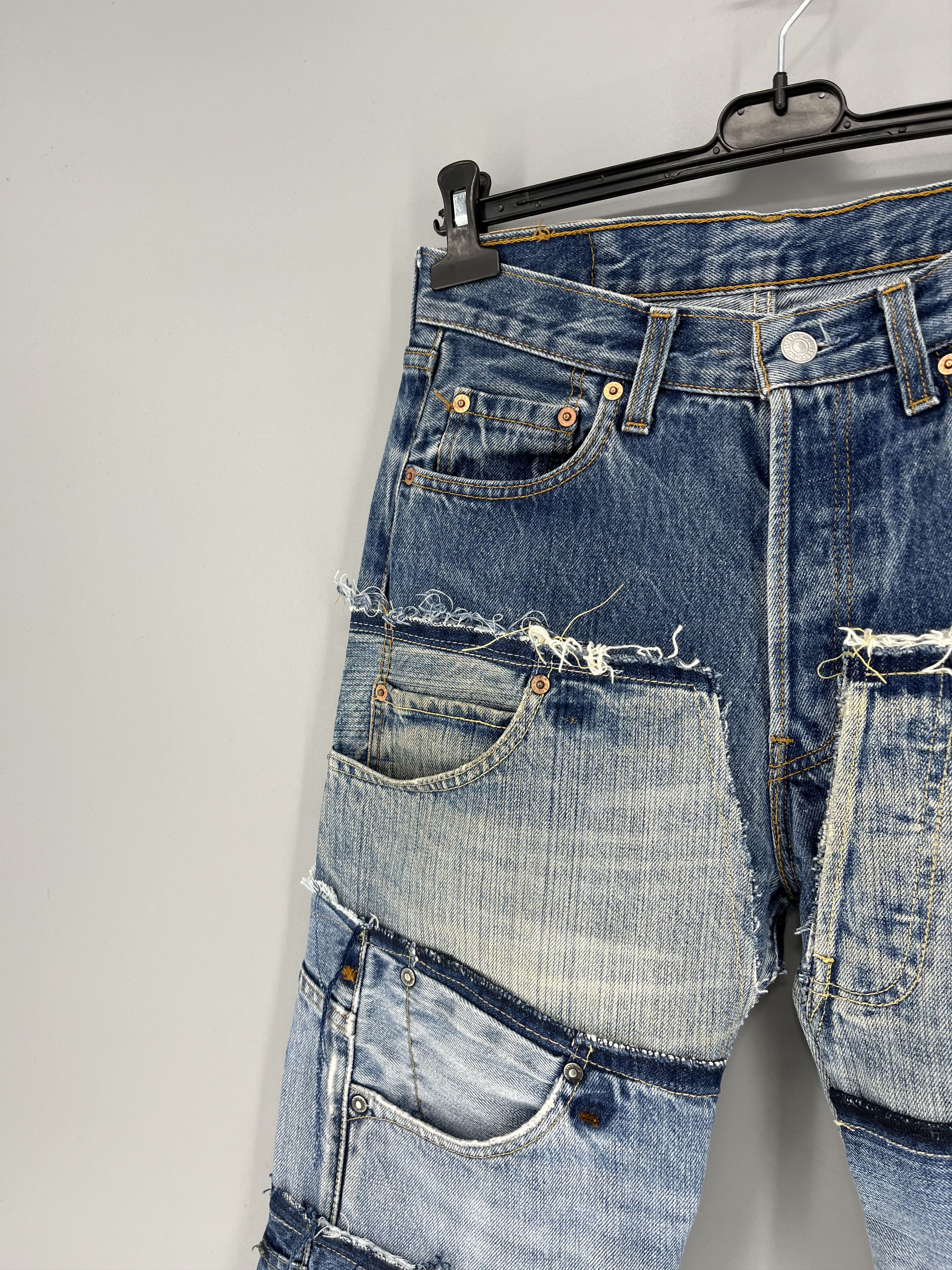 Other 90s Levi’s 501 Patchwork Multipocket Denim Custom Jeans USA Size US 31 - 8 Thumbnail