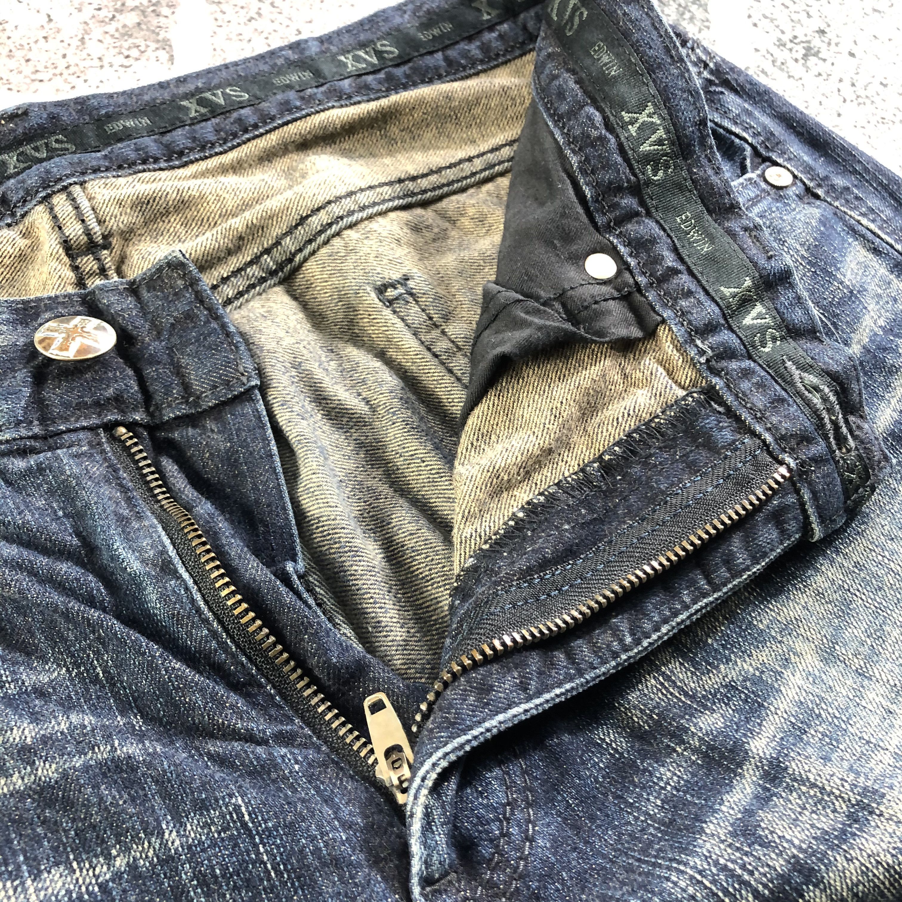 Edwin Edwin XV Jeans Distress Faded Blue Denim KJ2401 Size US 34 / EU 50 - 7 Thumbnail